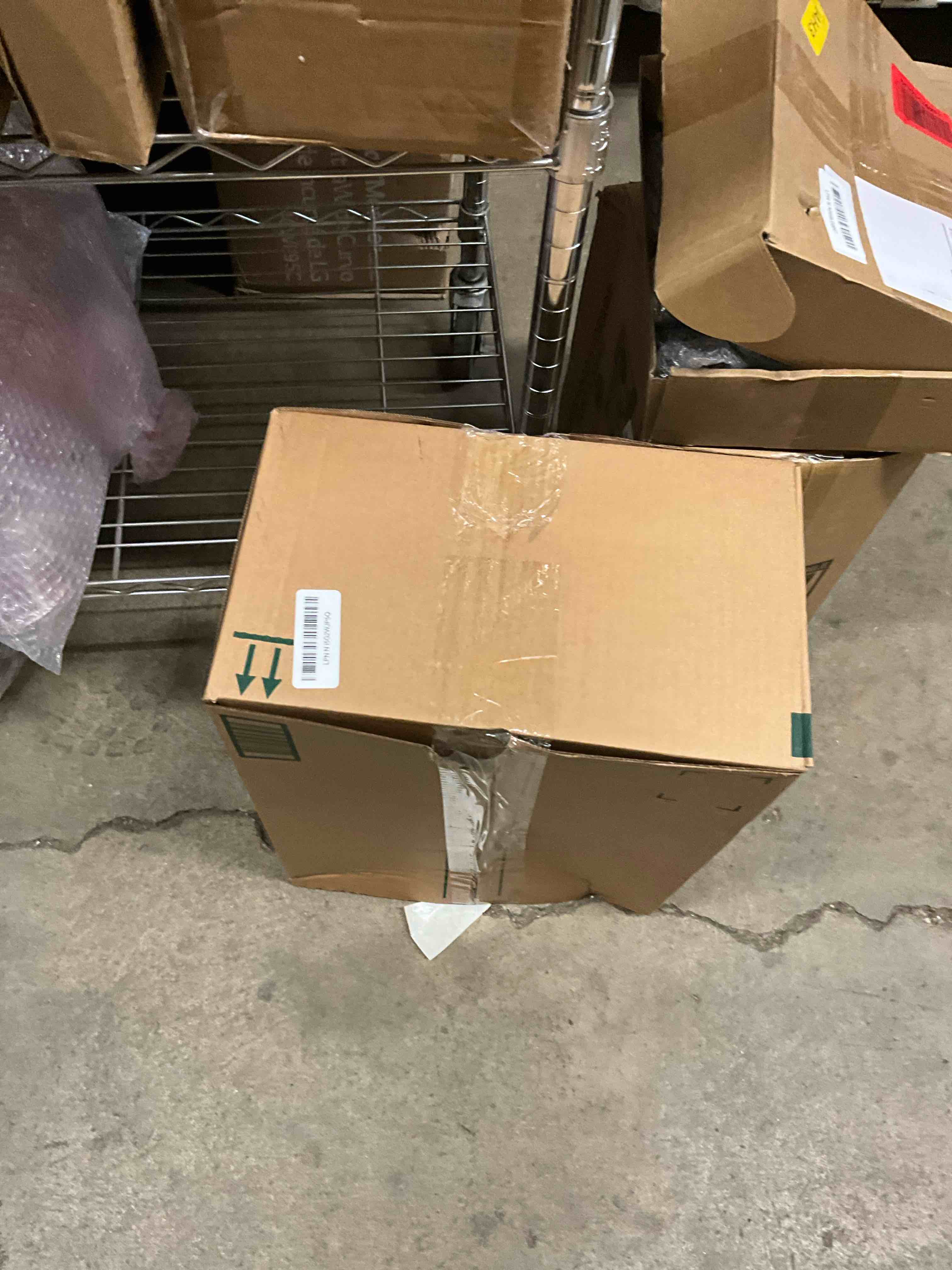Condition photo showing Good Condition for PERLESMITH Rolling TV Stand on Wheels for 23-60 Inch Flat Curved Screen TVs, Mobile TV Cart Height - Adjustable with Shelf/Tray, Portable TV Stand Holds up to 55 lbs, Max VESA 400x400mm, PSTVMC04 Deeep Black