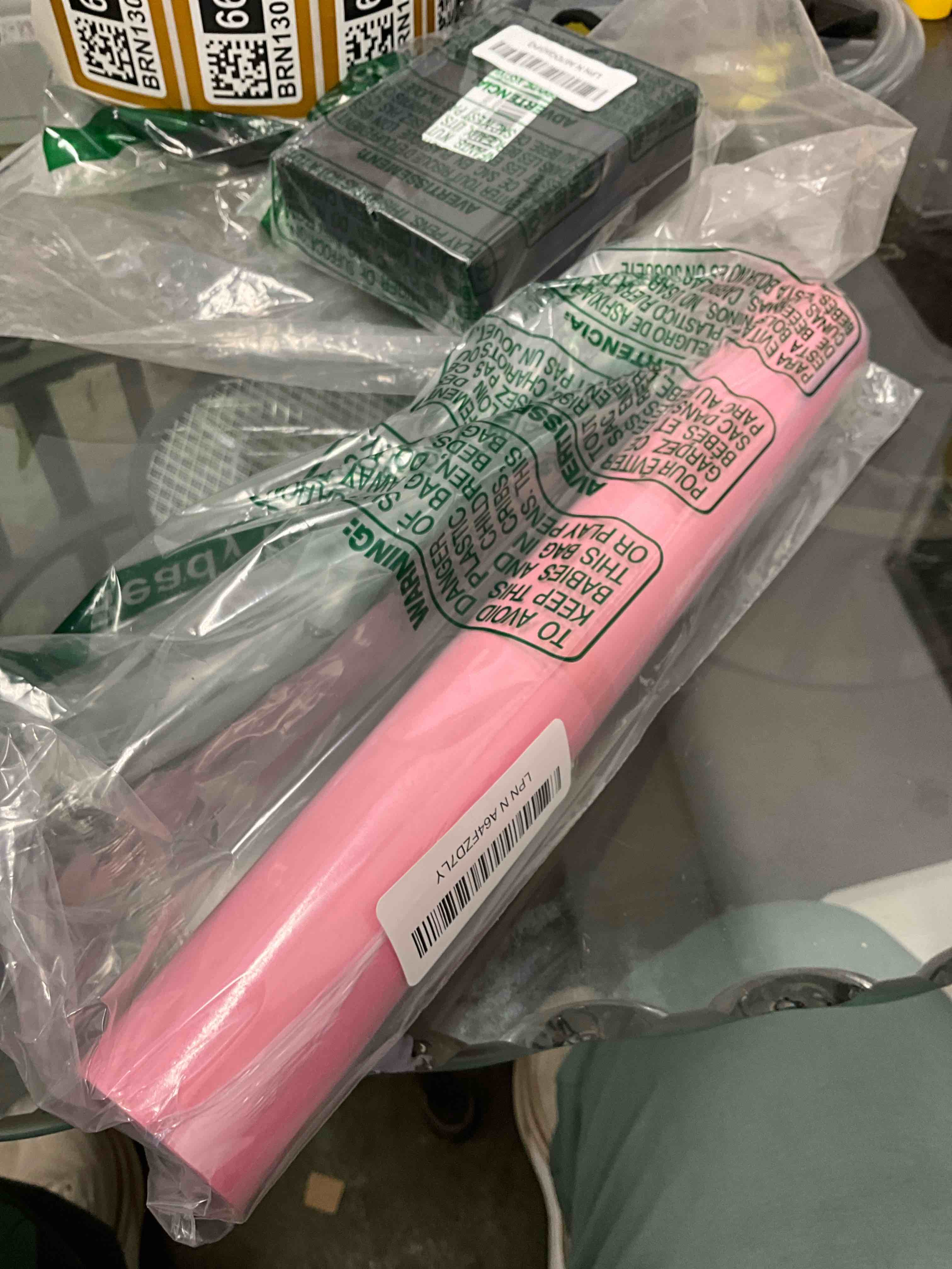 Condition photo showing Good Condition for PATIKIL Wrapping Paper, 12"x315"(26') Bulletin Board Paper Roll Kraft Paper Roll Construction 80GSM for Shipping Packing Gift Wrapping Craft Flower Bouquet Christmas, Pink Pink 12x315 Inch