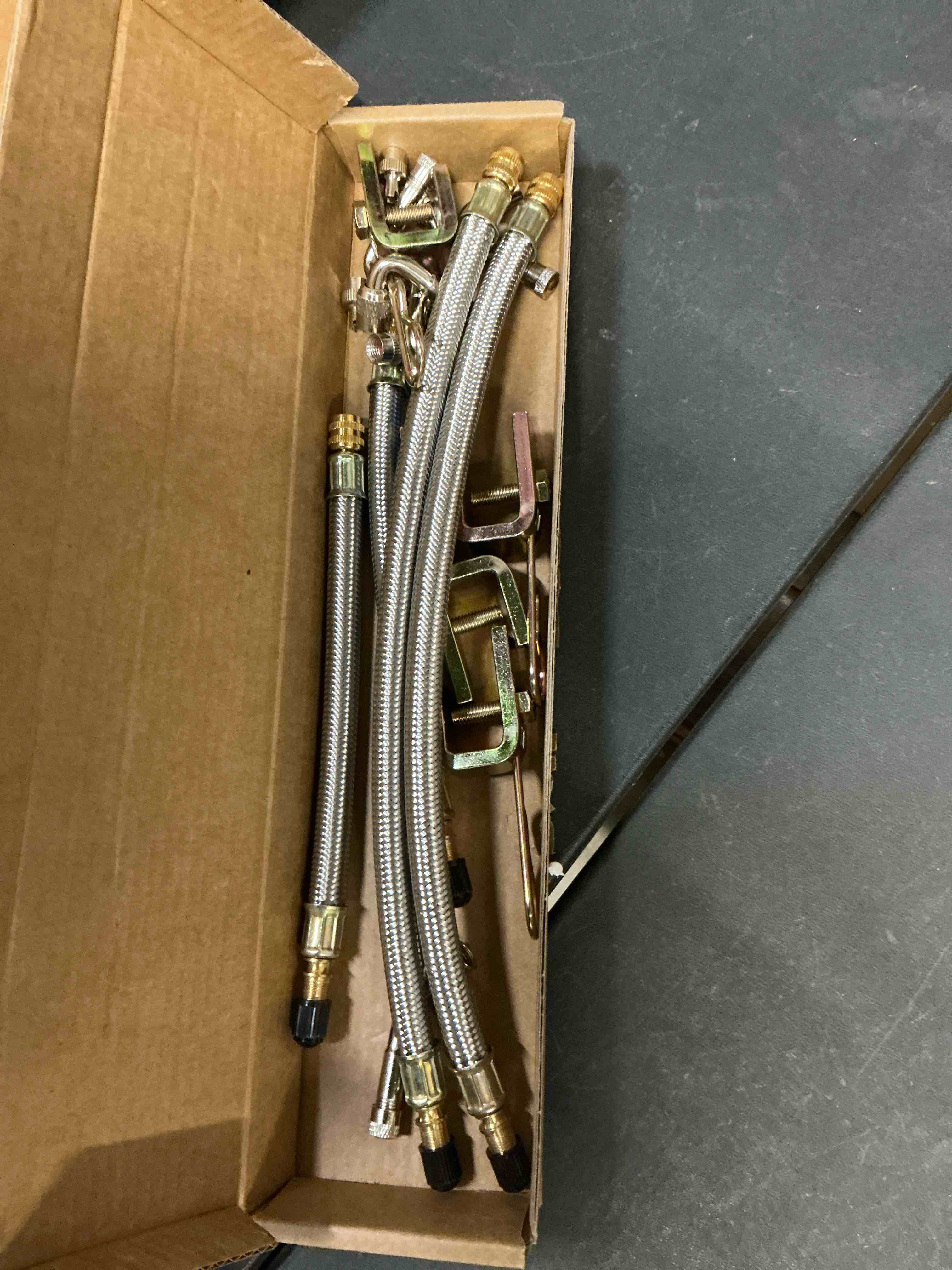 Condition photo showing Good Condition for Valve Stem Extensions,2Pcs 7Inch and 2Pcs 12Inch Dual Flexible Stainless Steel Braided Valve Stem Extenders, 6 Pieces 45 90 135 Degree Brass Valve Stem Extender Tire for Most Cars Truck 7 Inch and 12 Inch