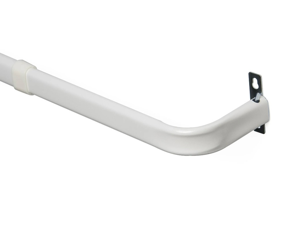 kenney® adjustable basic curtain rod  28-48   white
