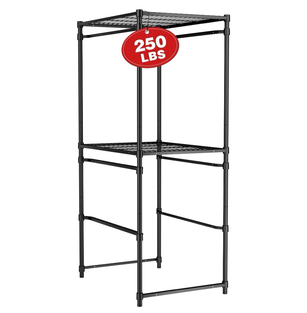 workpro 250 lbs 5-tier bin storage rack for 27-gallon totes, heavy duty metal shelving units for garage, basement, pantry, kitchen, workspace, or laundry room, 30.5" x 22.5" x 69", black