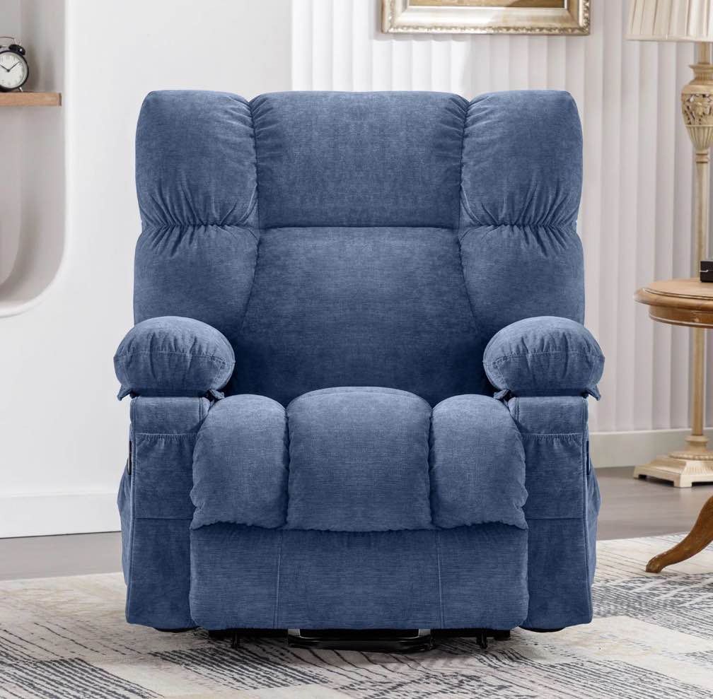 JONPONY Power Lift Recliner Chair Recliners for Elderly with Heat and Massage Recliner Chair for Living Room with Infinite Position and Side Pocket,USB Charge Port