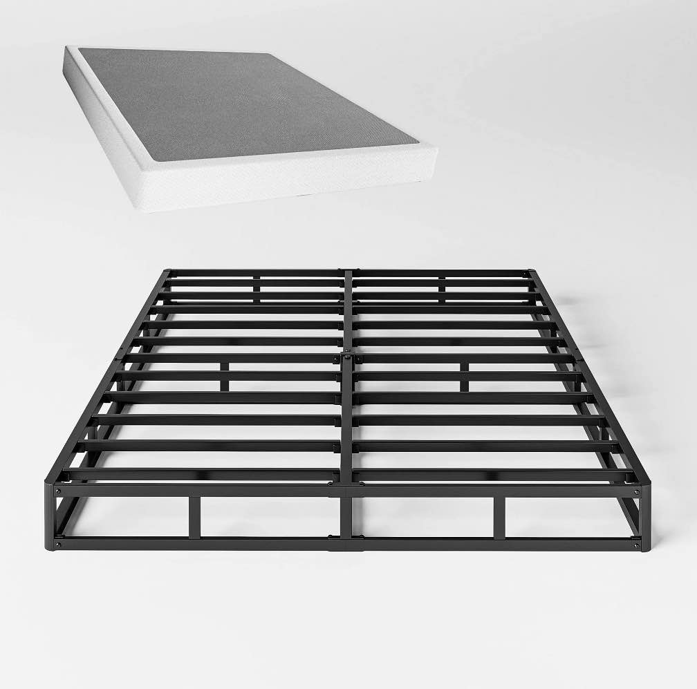 QFTIME 5" Metal Queen Box Spring, Mattress Foundation, Heavy-Duty, Easy Assembly