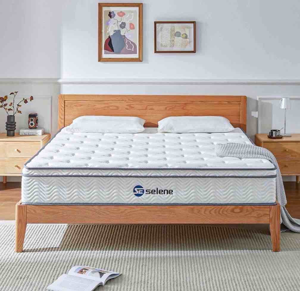 Selene Queen Size Mattress, 12 Inch Memory Foam Mattress Queen, Pocket Spring Mattress in a Box for Motion Isolation, Edge Support, Pressure Relief, CertiPUR-US