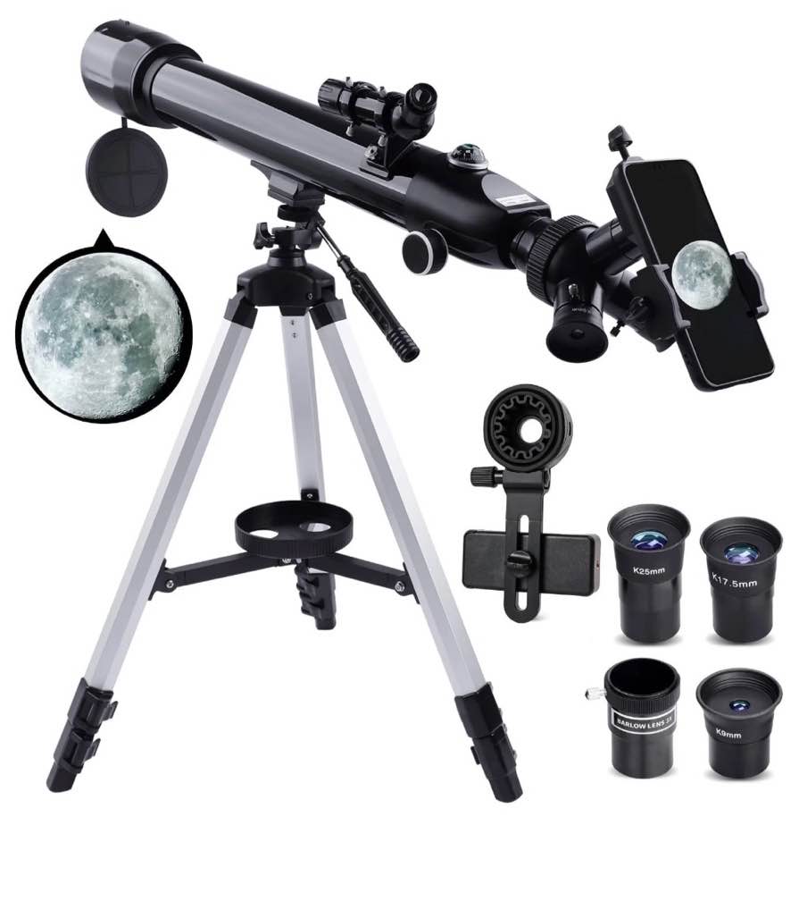 HUTACT Telescope for Adults 700mm HD Telescope  70mm Large Objective  3 Rotatable Eyepieces f/10 High Powered for Stargazing  Observing Moon