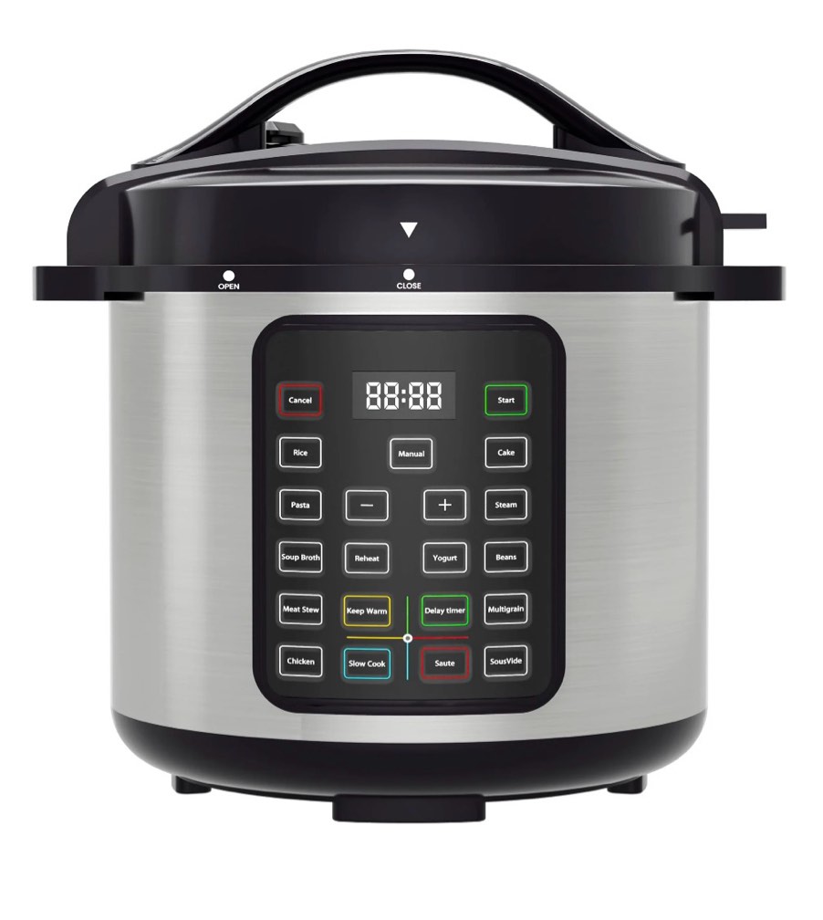 edx instant cooker 8 quart 7-in-1 electric pressure cooker multi-function features & stainless steel pot