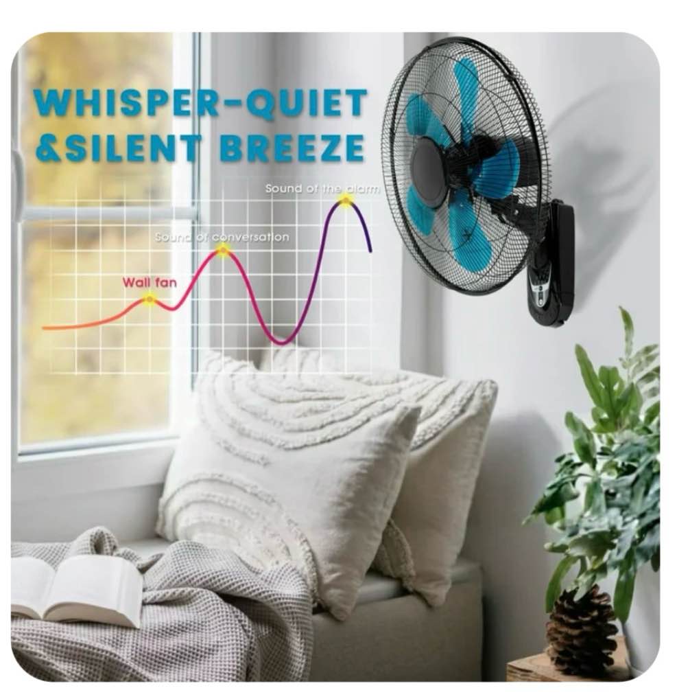 wall mount fan 7000 cfm high velocity industrial 22 inch heavy duty fan with 3-speed oscillating commercial use for warehouse garage factory blue