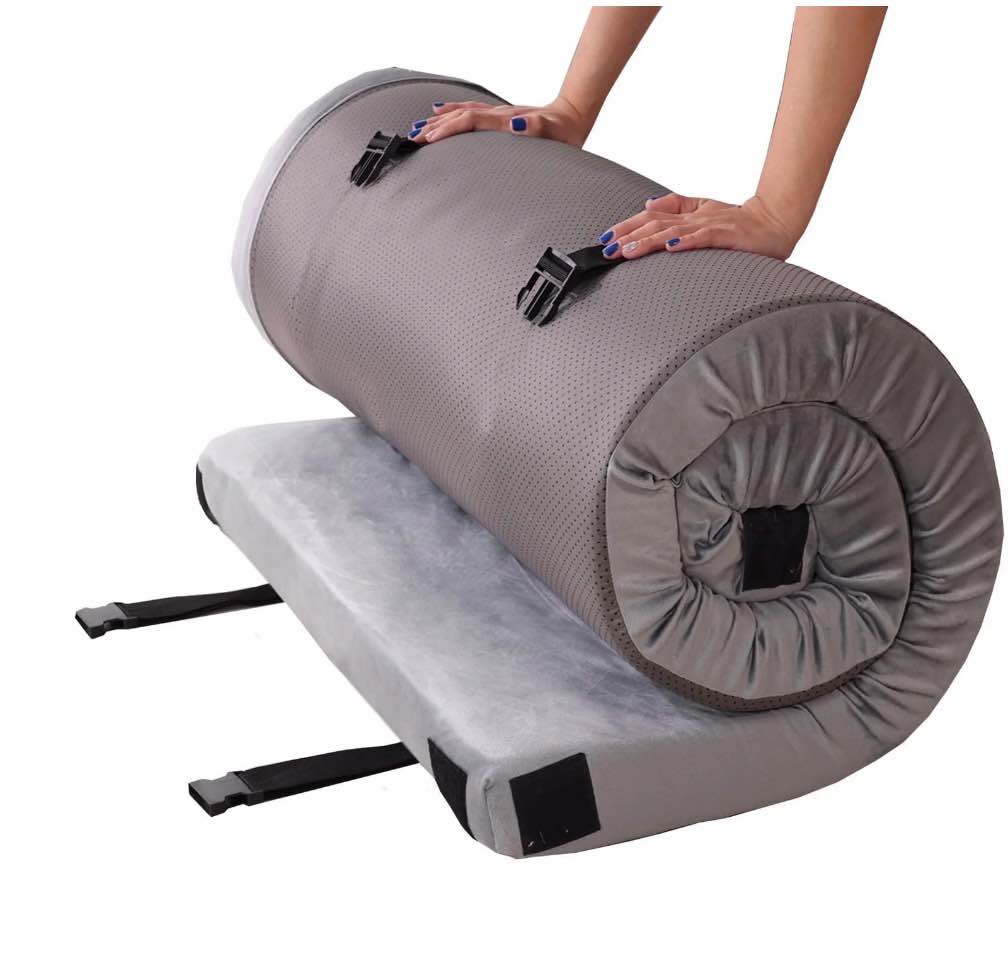 Invoker 3 Inch Memory Foam Camping Mattress Pad, CertiPUR-US Sleeping Mat Portable Roll Up Mattress for Travel Truck Guest Bed Tent with Travel Bag