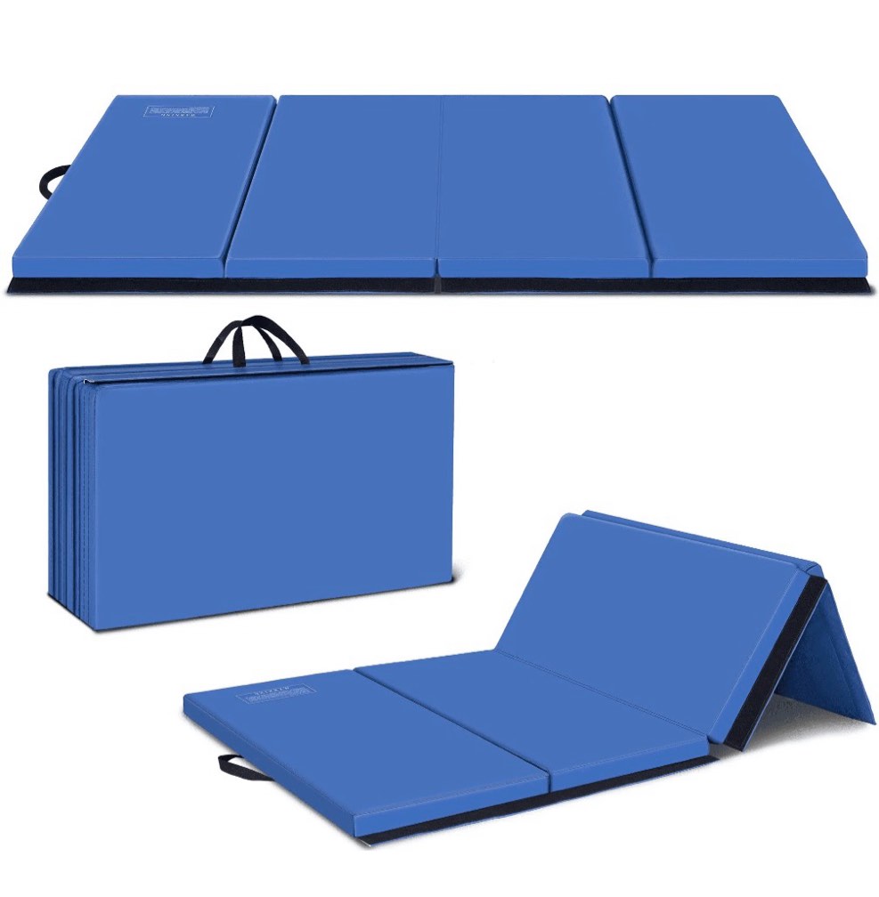 BETISEF 3 x6 x2 Thick Folding Gymnastics Exercise Mat Aerobics Stretching Yoga Mats Blue
