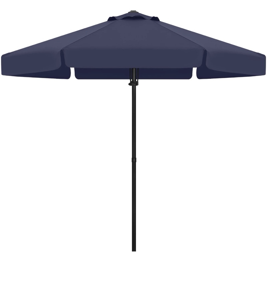 abccanopy 7.5ft outdoor market hand push patio umbrella with hanging edge 12+colors  navy blue