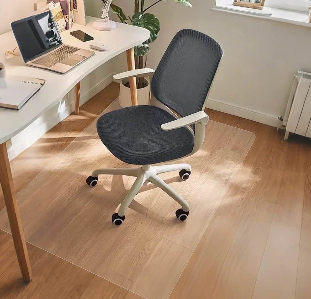 2pcs pvc clear office chair mat for hardwood floor,36"x48"clear mat for desk chair/table.as table pad&table cover