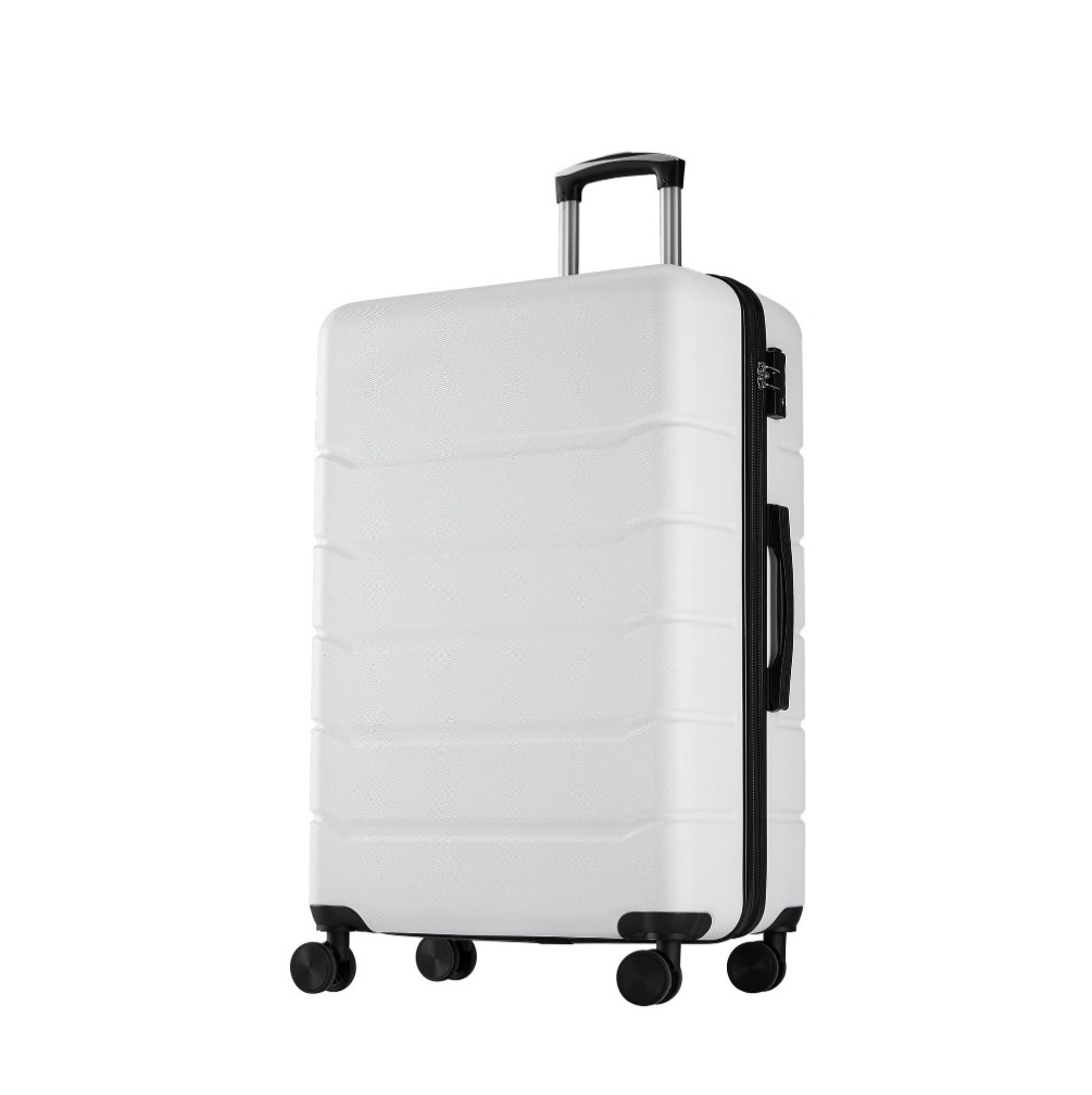 edx hardside carry on luggage with spinner wheels  hard shell abs suitcase  20-inch lightweight expandable rolling luggage  white