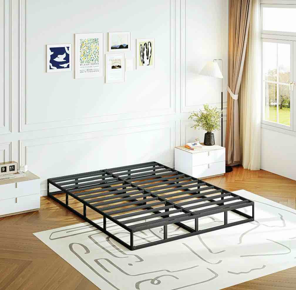 uliesc 7 inch king metal box spring, sturdy mattress foundation, easy assembly