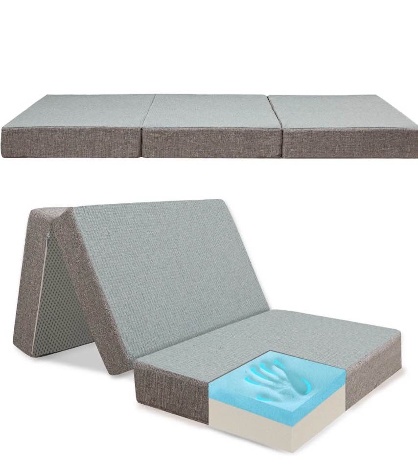 MAXYOYO 6" Foldable 39" x 75" Trifold Mattress with Washable Cover