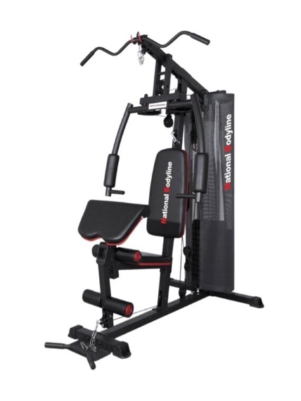 National Bodyline HG 666 Home Gym with 72kg Weight Stack, Neck Training Ropes, Seated Rowing, AB Crunch, LAT Pulldown (Front & Back), Lower Pull, Chest Press and etc Free Installation Assistance