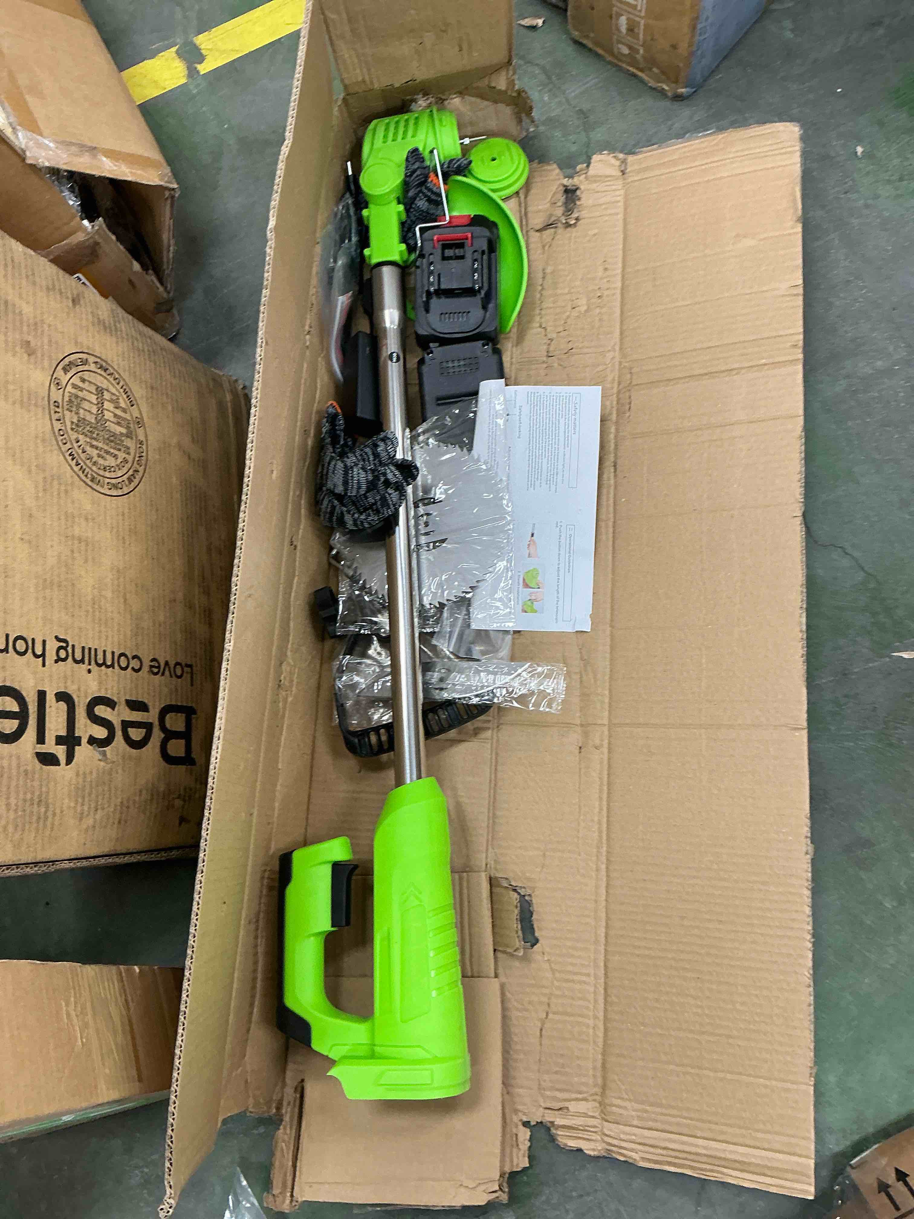 Condition photo showing Good Condition for yahhu cordless string trimmer battery powered 21v - trimmer, edger, and mower with multiple blades for garden