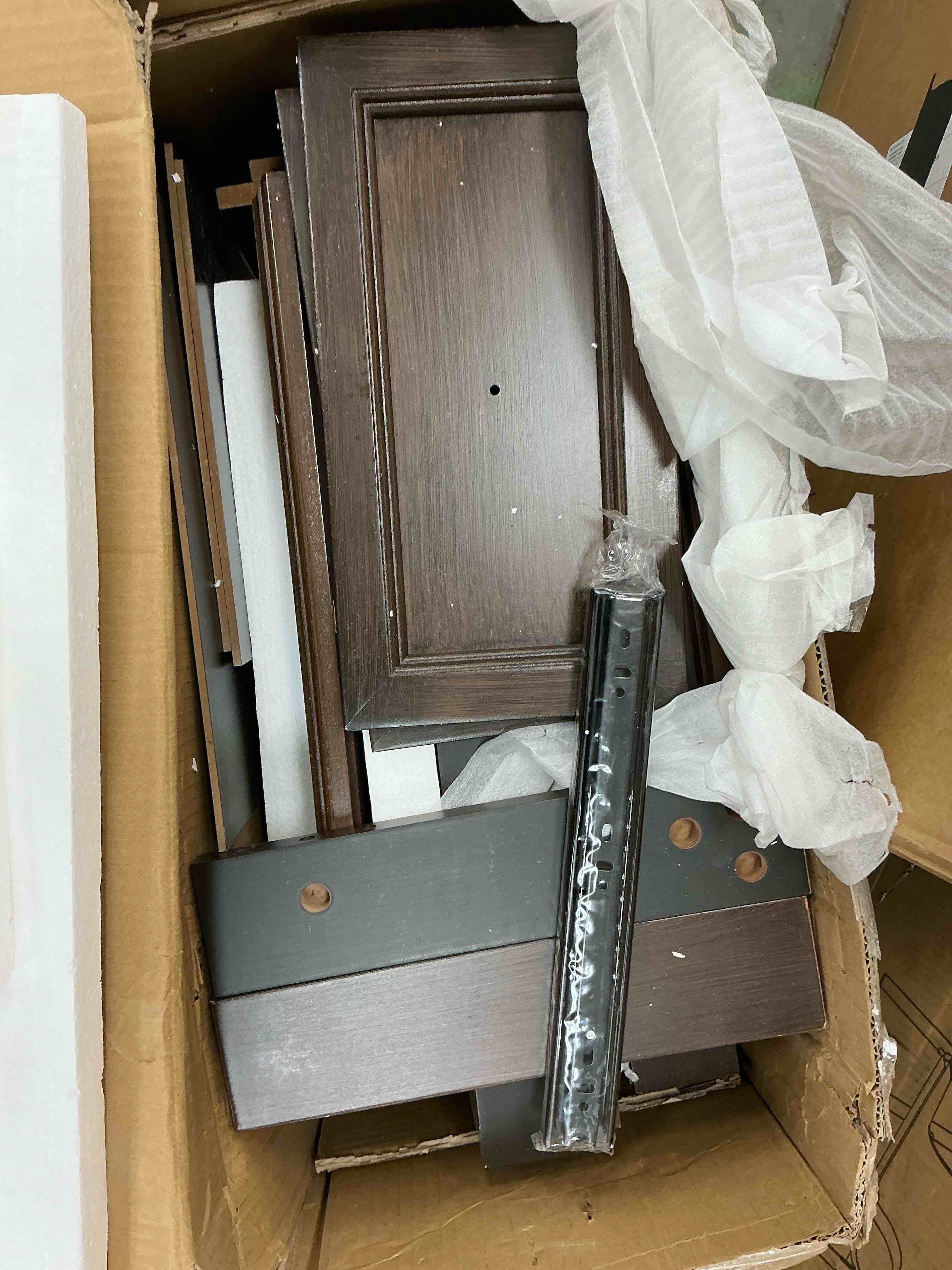 Condition photo showing Good Condition for zimtown 2-drawer nightstand, side table end table with charing station, brown