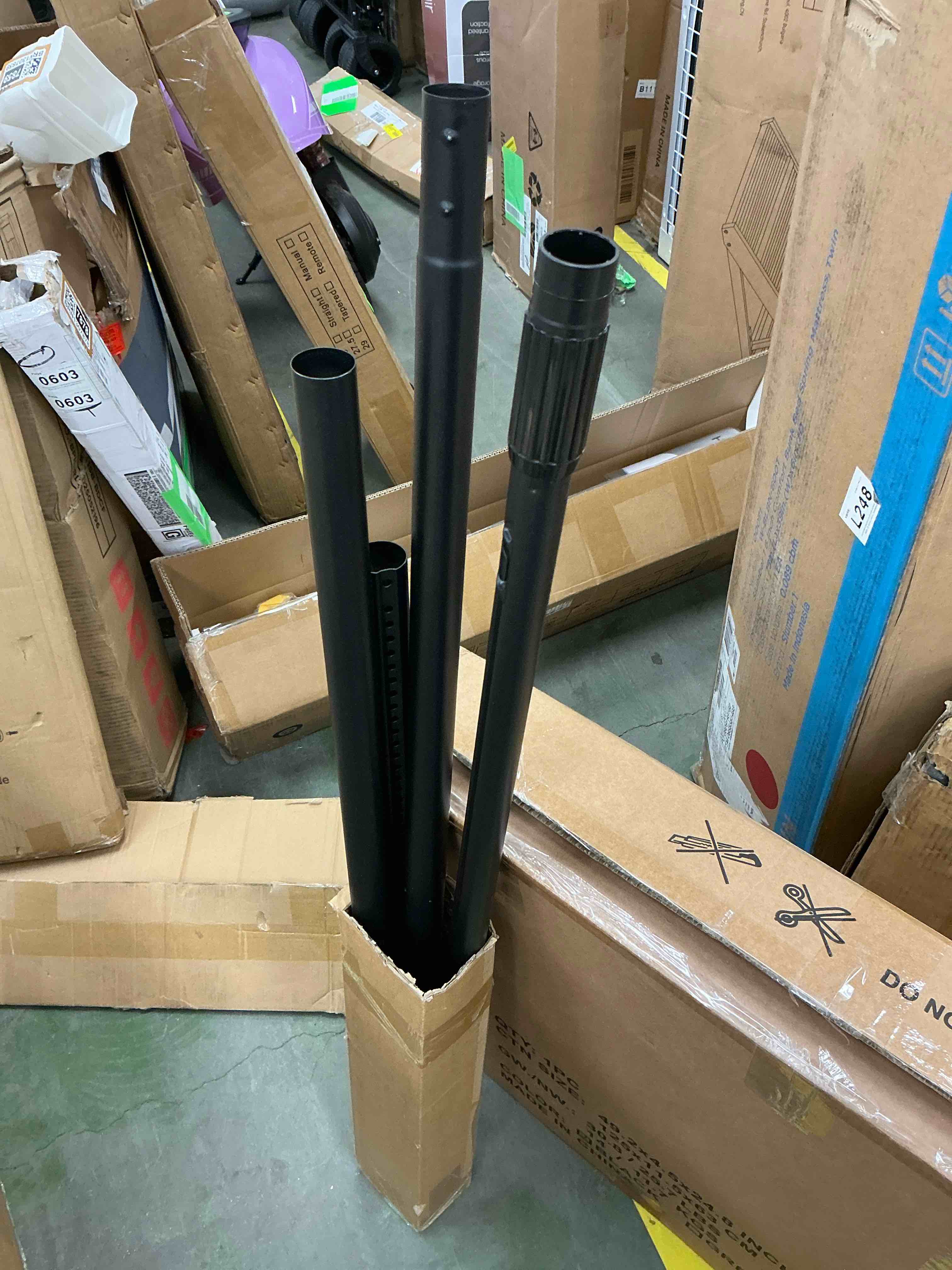 Condition photo showing Good Condition for vegcoo one-push tension curtain rod  39-137 inches extra long no drill adjustable spring rod    rustproof steel for patio outdoor bathroom window  matte black