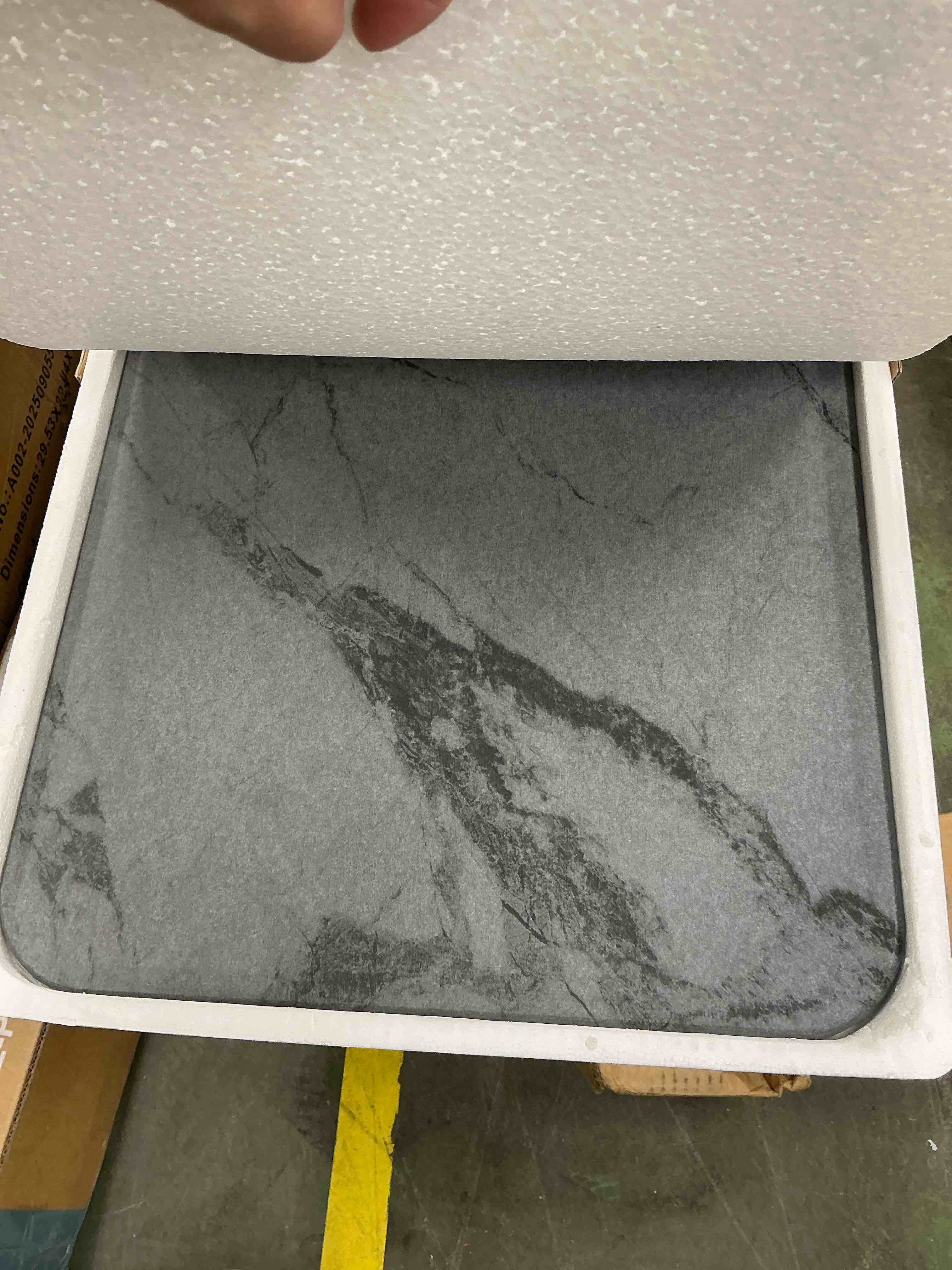 Condition photo showing Good Condition for stone bath mat, diatomaceous earth fast-drying & absorbent shower mat, non-slip diatomite bathroom floor mat for bathtub, grey marble