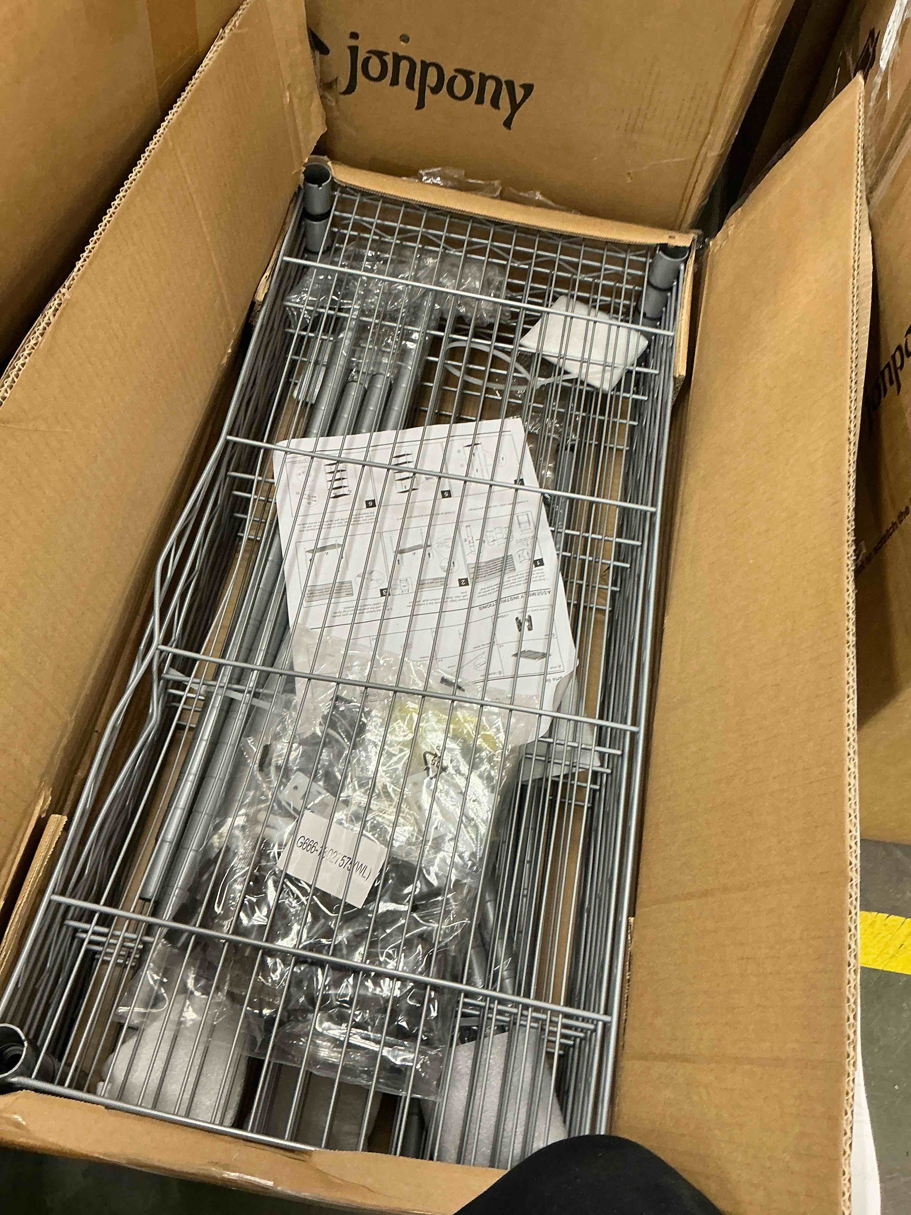 Condition photo showing New/Like New for ktaxon 5-tier wire shelving unit  steel storage rack for garage office kitchen silver  30  w x 14  d x 60  h
