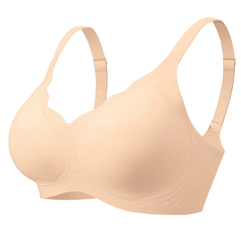 mintreus women's seamless bras no underwire scalloped push up bras soft wireless comfort bralettes full coverage
