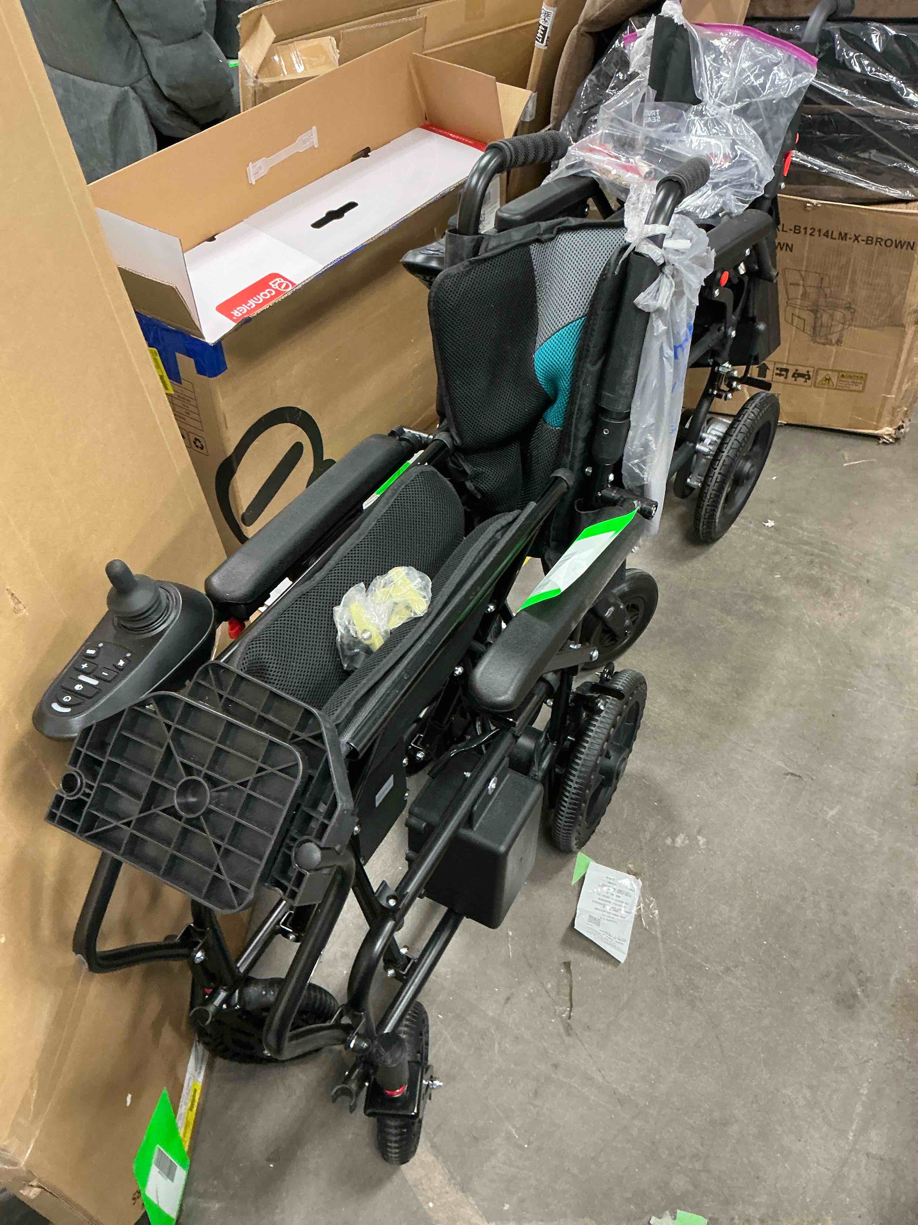Condition photo showing Good Condition for coolhut electric wheelchair, 20+ miles long-range (350lbs) lightweight portable electric wheelchair for adults, smart motorized mobility scooter with 360° joystick, 8-yeas warranty