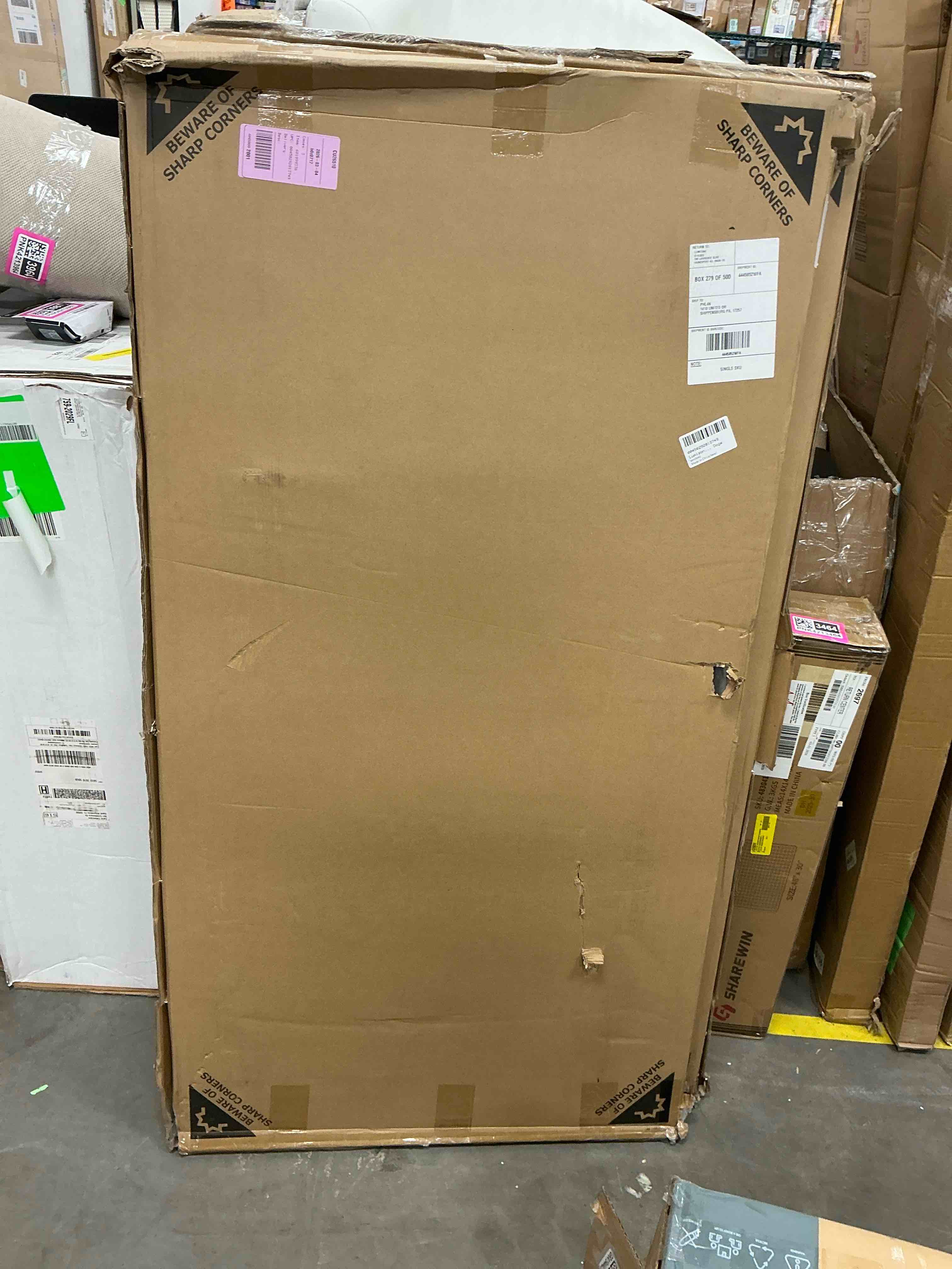 Condition photo showing New/Like New for lumizone extra tall cat gate 55.12" high pressure mounted white 34.25"-38.38" extra wide 2025 new (10 sizes) 1.37" gap no drilling auto-close one-handed operation tall pet gate for dogs