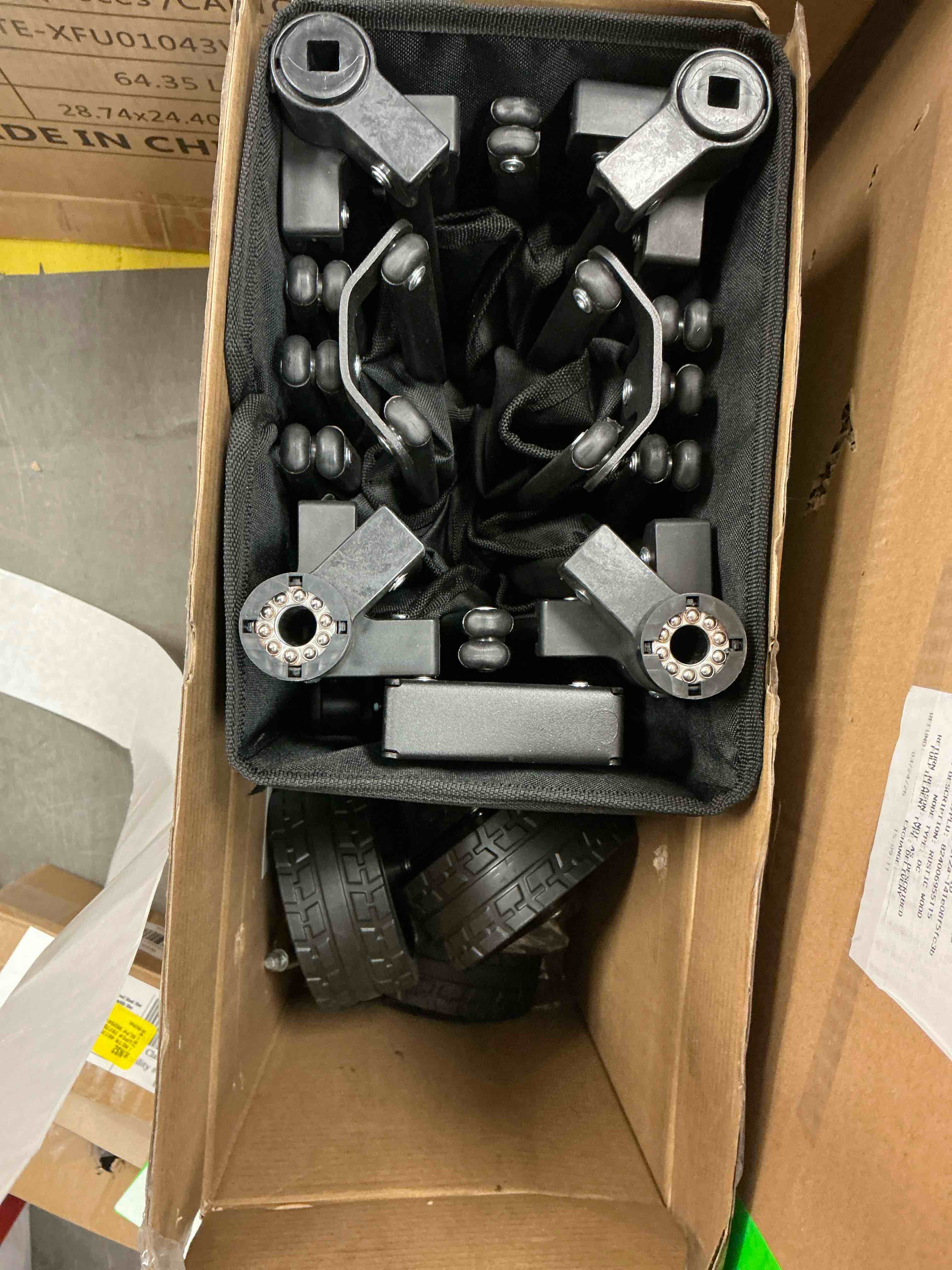 Condition photo showing As Is for favoyard extra large collapsible wagon 220l & 360lbs, heavy duty wagon carts foldable, portable folding wagons with all - terrain wheels, for grocery camping beach shopping garden, black