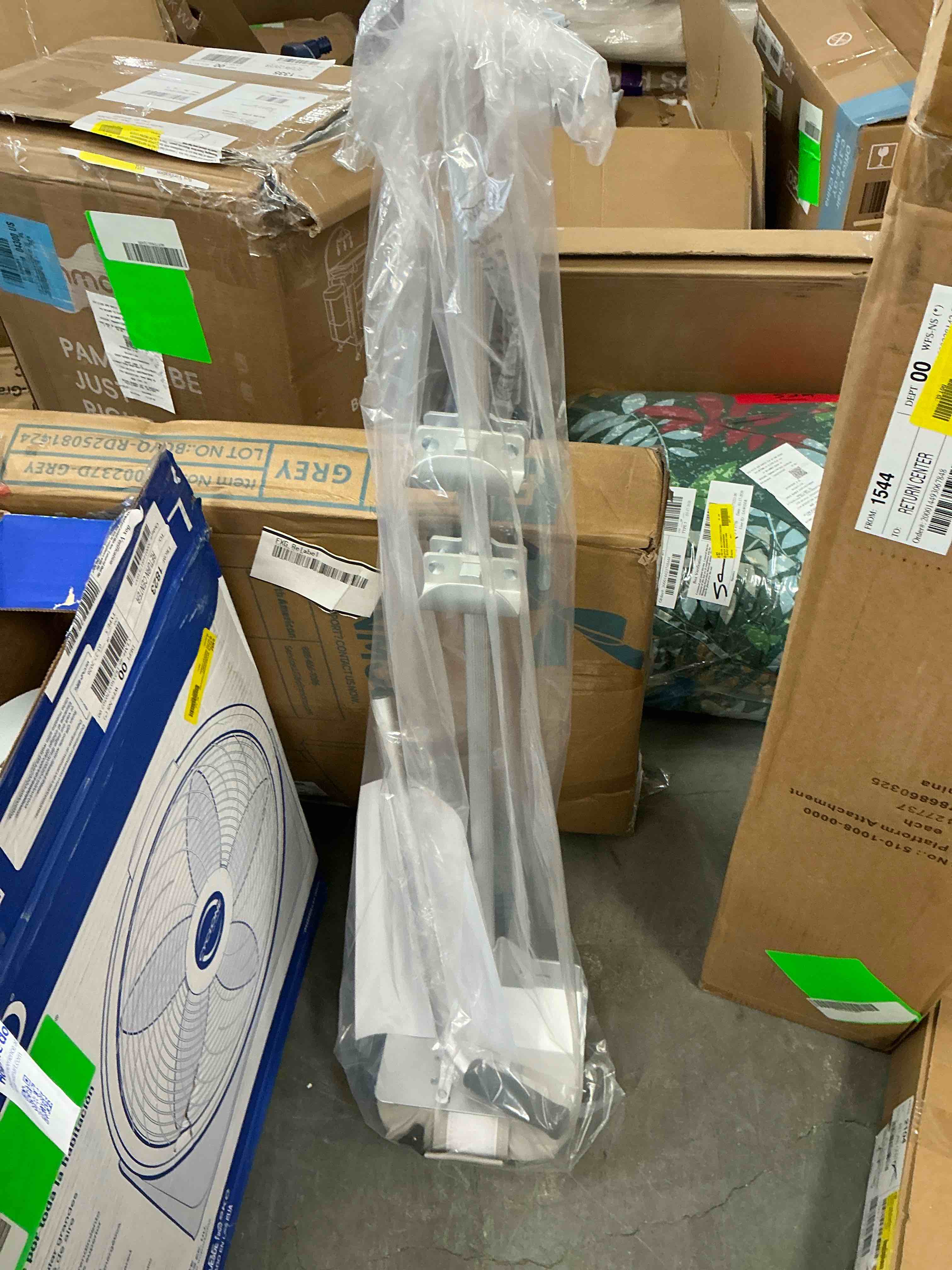 Condition photo showing New/Like New for mabis walker platform attachment with adjustable padded cuff no tools needed attaches to most walkers fsa and hsa eligible made of lightweight aluminum silver