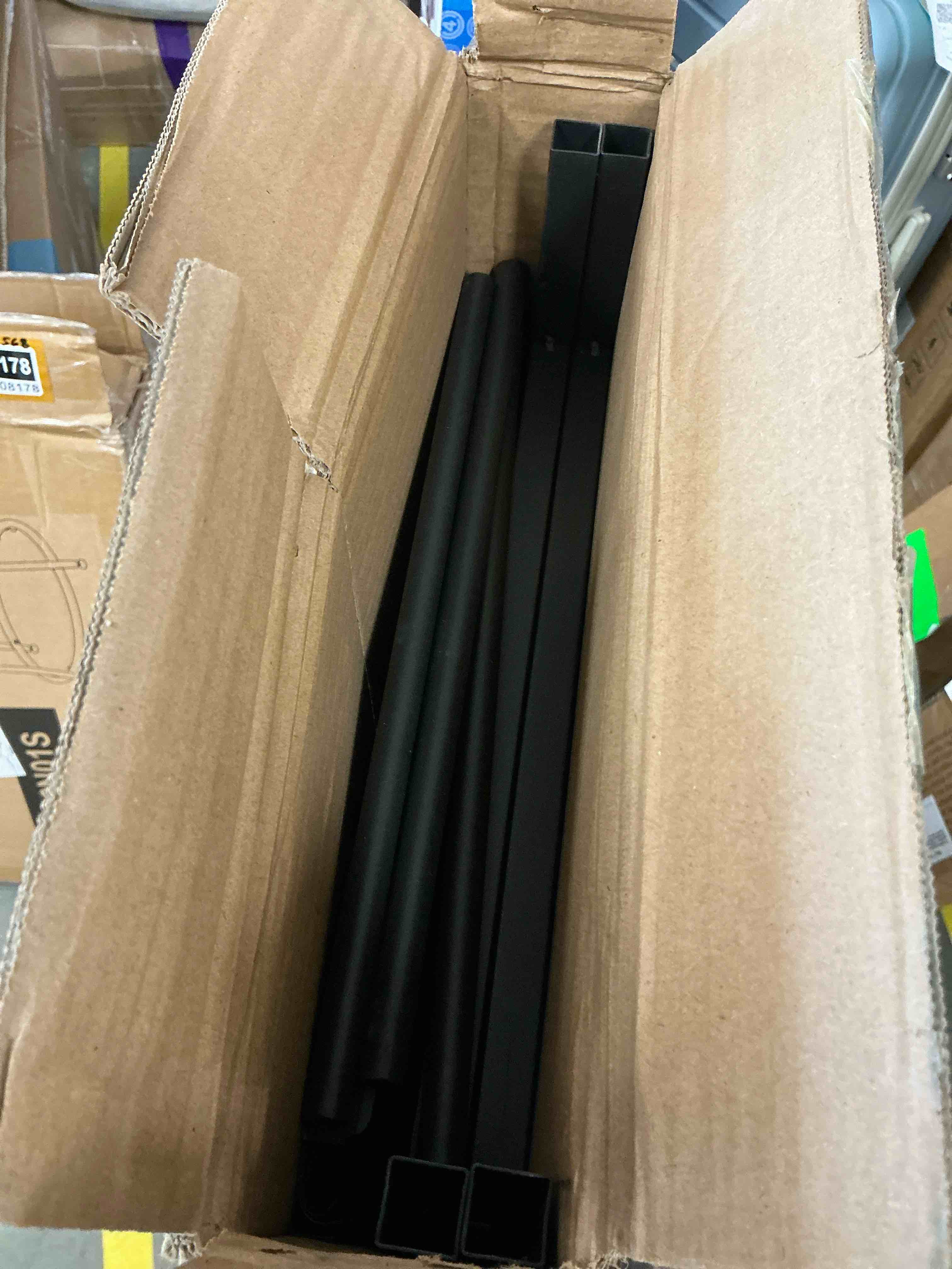 Condition photo showing Good Condition for movable wire rack, heavy-duty 4-tier storage shelf with 3 baskets and wheels, metal shelves organizer for kitchen, bathroom, office, garage, 31.5''l*12.6''w*42.5''h