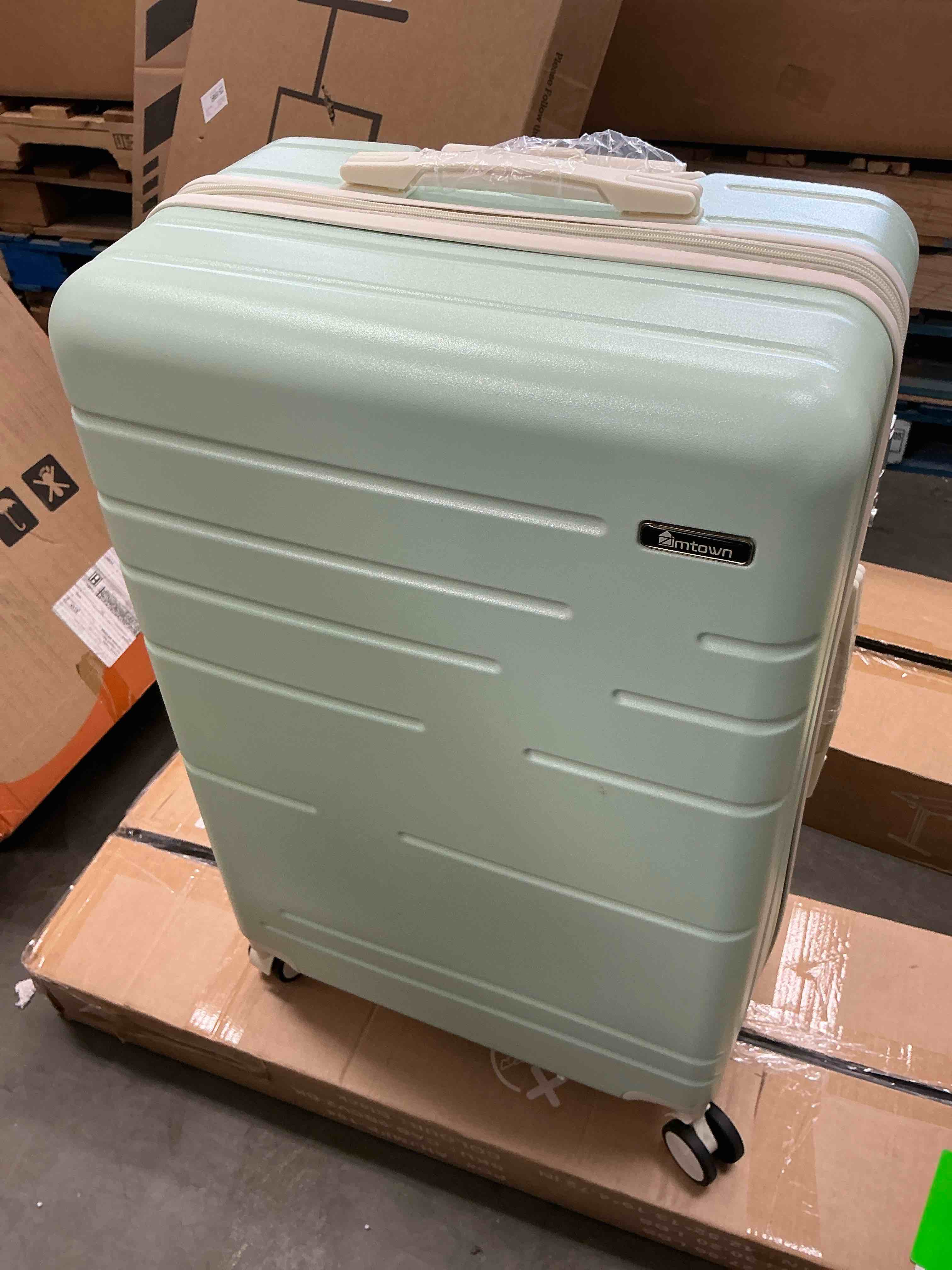 Condition photo showing Good Condition for zimtown 3 piece luggage set, carry on suitcase sets hardside lightweight spinner with tsa lock, green