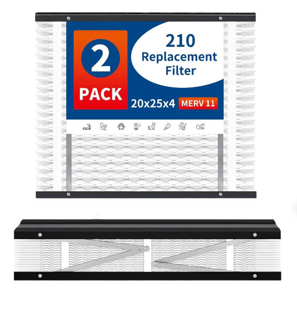 2-pack 210 air filter replacement compatible with aprilaire 210 replacement filter-merv 13 air purifiers whole house models 1210? 1620? 2120? 2200? 2210? 2216? 3210? 4200? size:20x25x4
