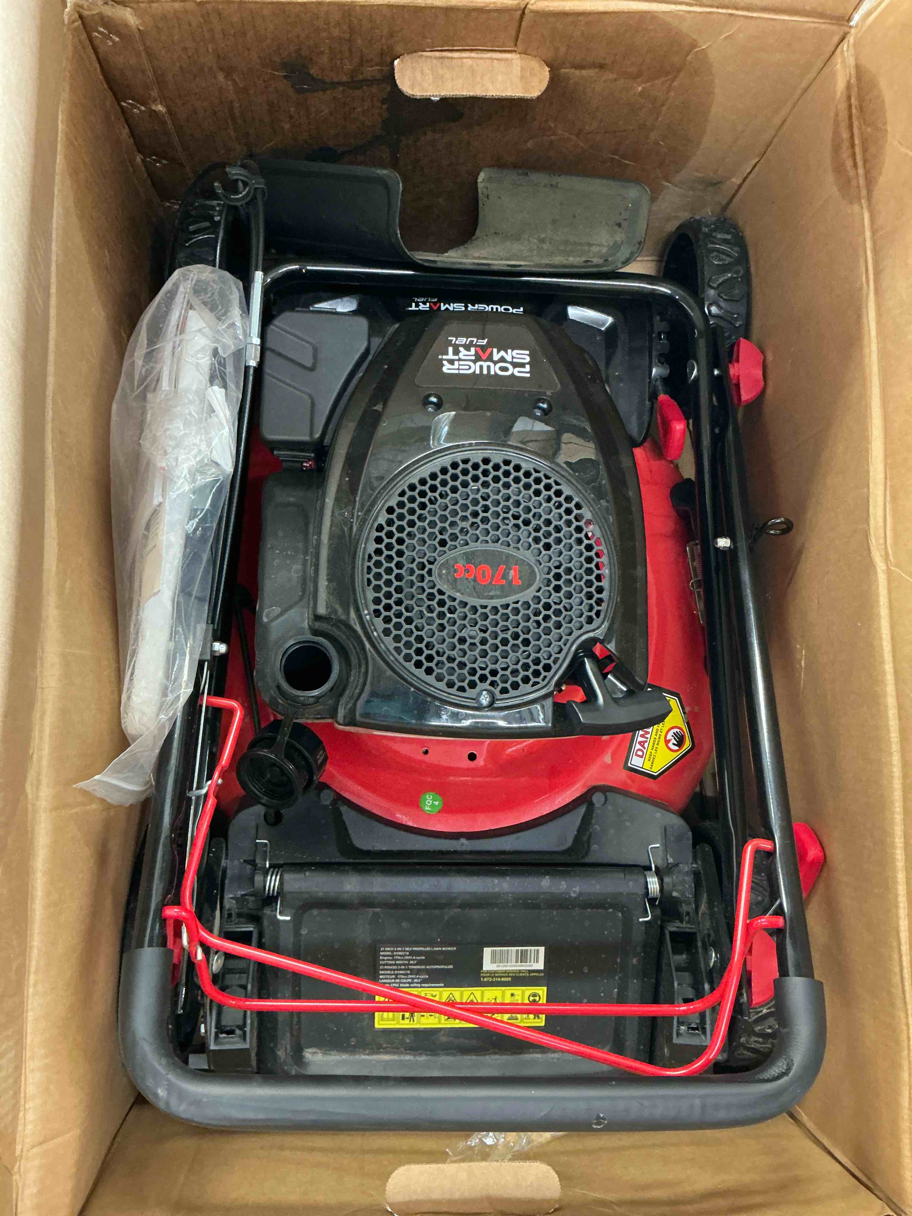 Condition photo showing Good Condition for powersmart 21" 170cc gas self-propelled lawn mower, with 6-position height adjustment