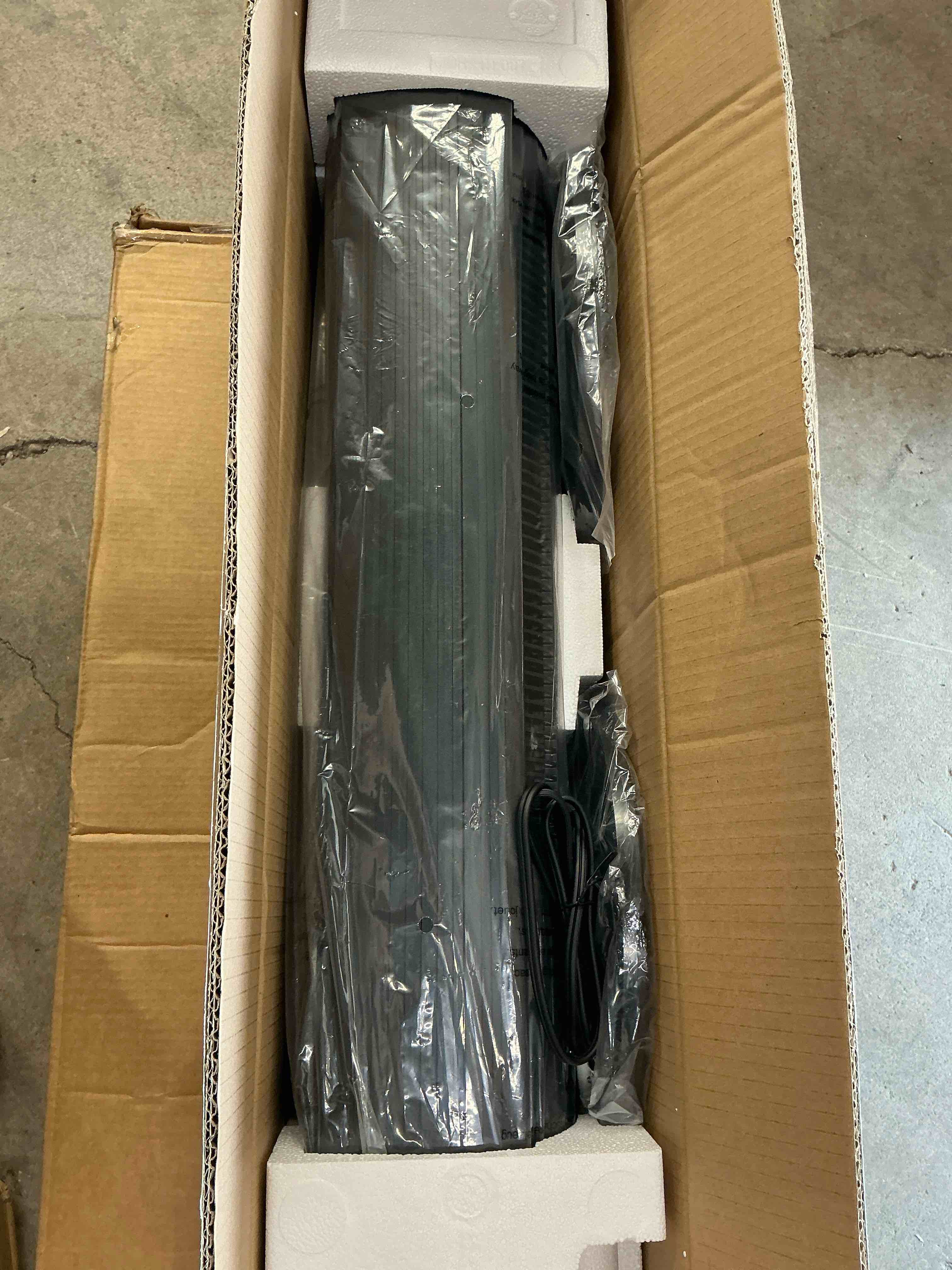 Condition photo showing New/Like New for dreo tower fans for home, 32" standing floor fan, 26 ft/s bladeless fan with remote, 90° oscillating, 3 modes, 3 speeds, led display, 8h timer, quiet room fan
