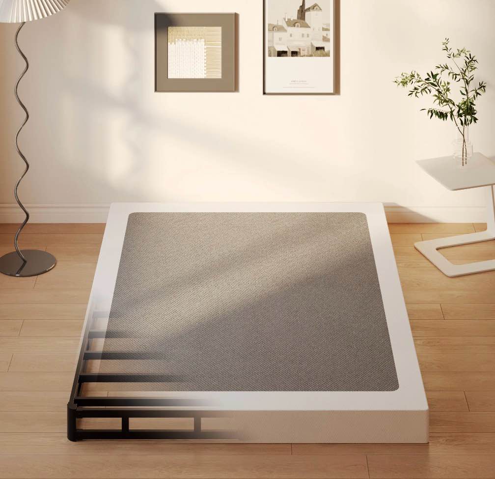 ULIESC 7 inch King Metal Box Spring, Sturdy Mattress Foundation, Fabric Cover Included, Easy Assembly