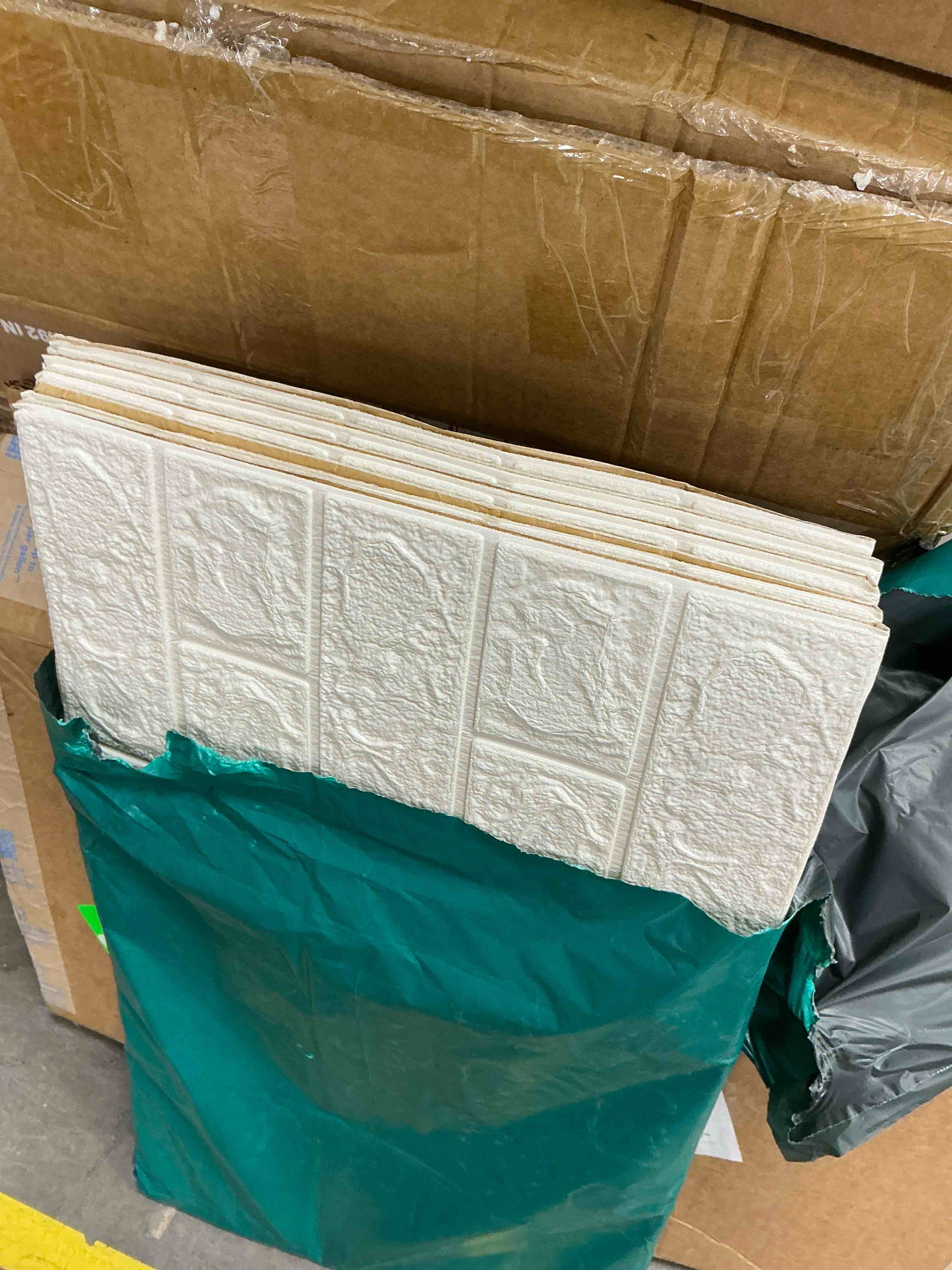 Condition photo showing Good Condition for 5/30x28 inch 3d tile brick wall sticker, self-adhesive waterproof pe foam wall panels, peel and stick brick wallpaper wall art decor for living room bedroom background tv wall decoration