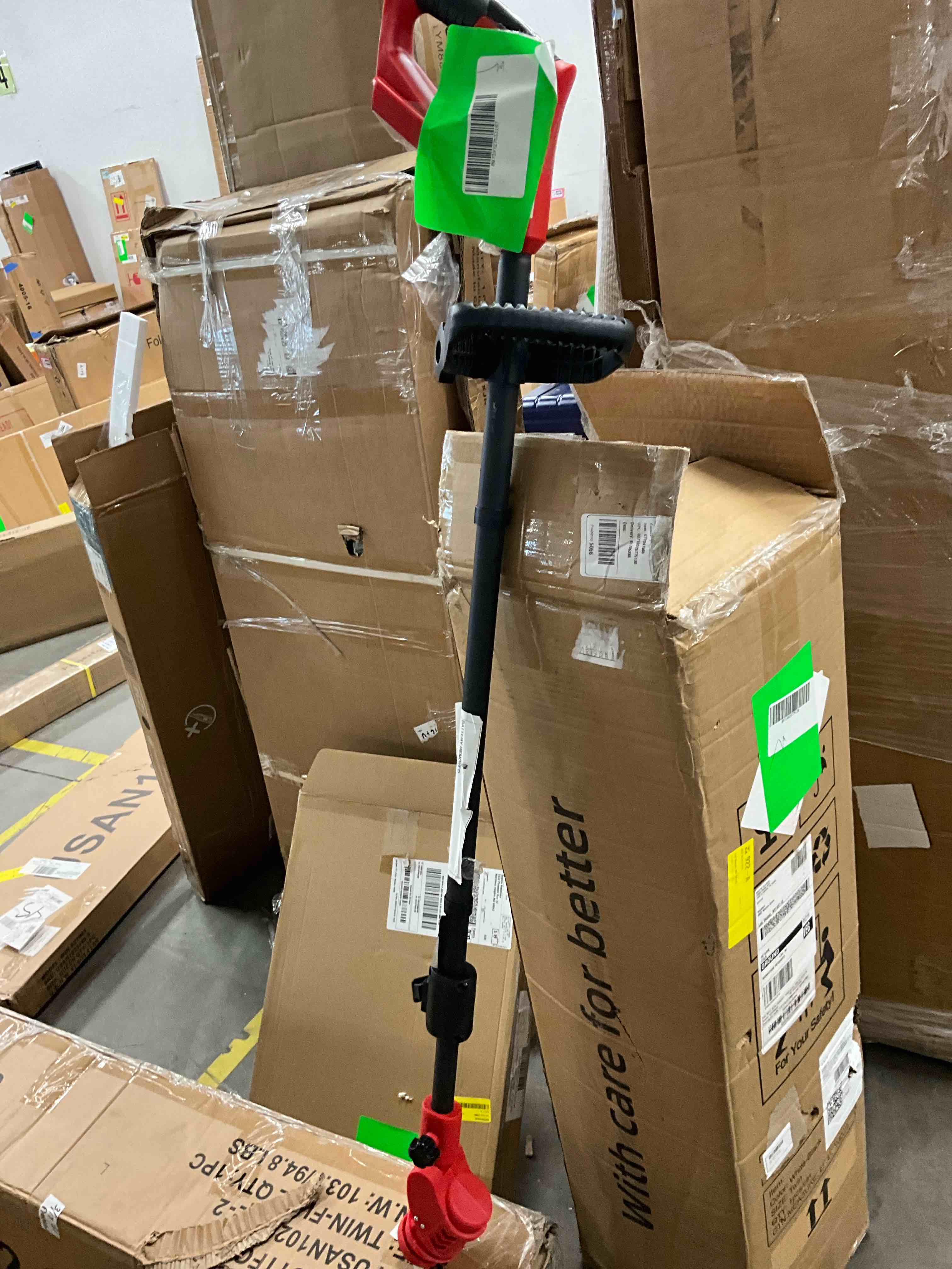 Condition photo showing Good Condition for tntants weed wacker cordless, 3-in-1 lightweight electric string trimmer with 3 types of blades, wheels, 24v battery, weed eater grass trimmer/edger/brush cutter for lawn yard garden (green)