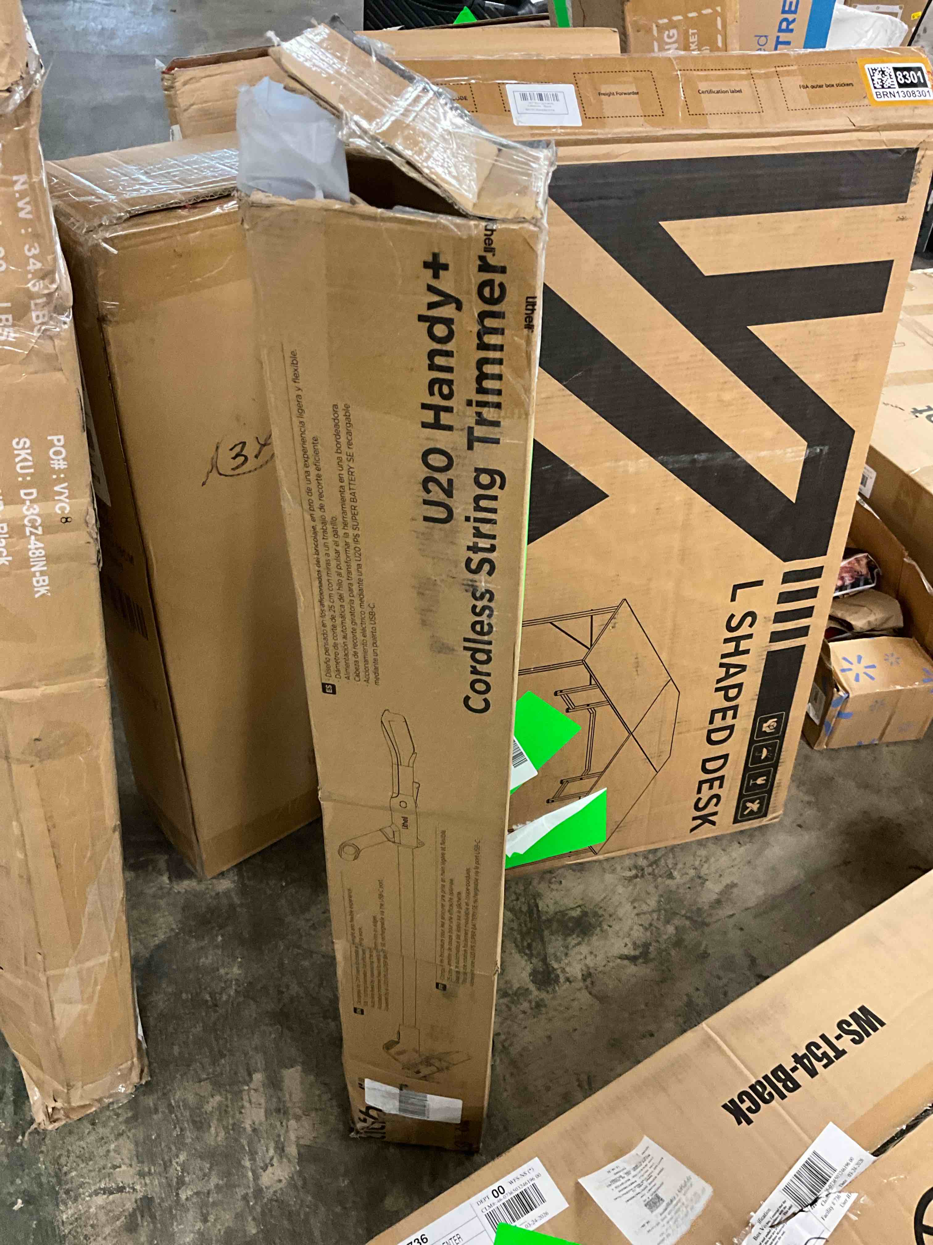 Condition photo showing New/Like New for litheli 20v 12  cordless string trimmer  battery powered grass trimmer & wheeled edger  with 2.0ah battery  for garden  yard and farm