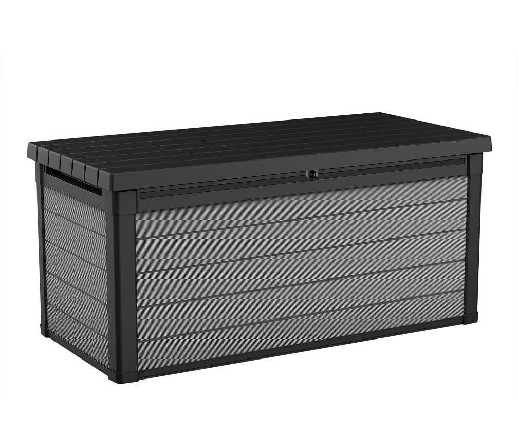 Keter Premier 150 Gallon Deck Box with Polypropylene Construction  Gray