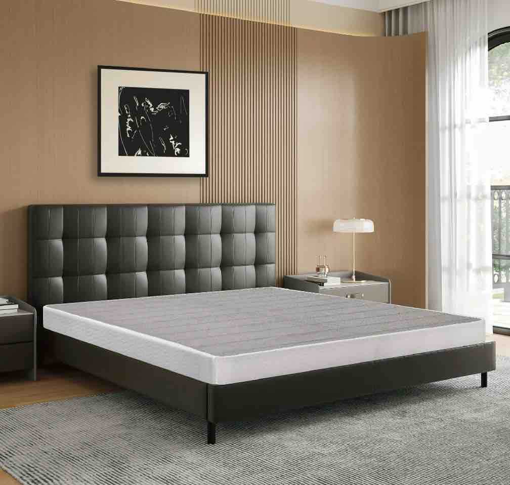 Egohome 5 Inch Queen Size Metal Box Spring, Easy Assembly Mattress Foundation, 80"*60"*5" Queen