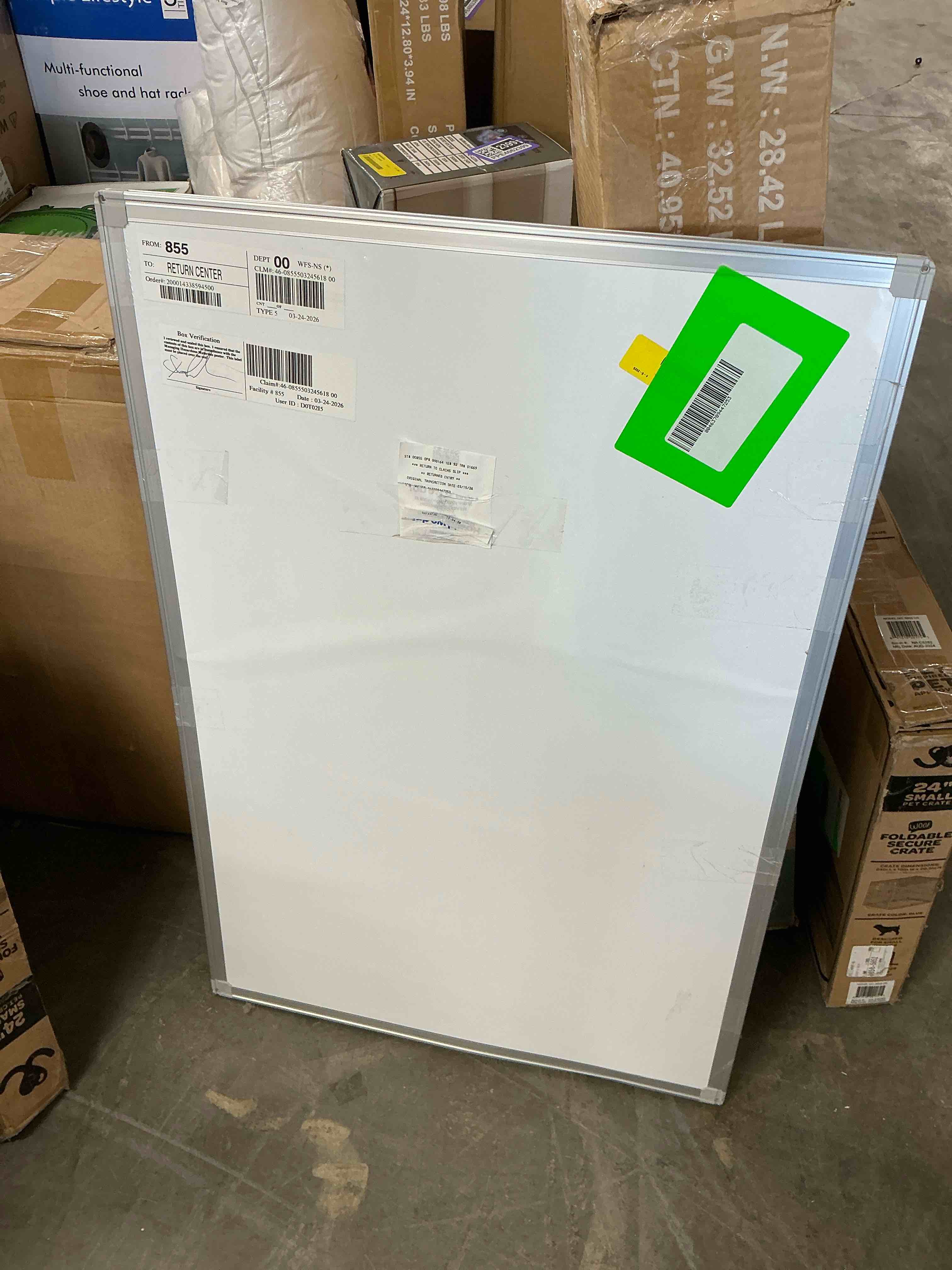 Condition photo showing As Is for easel whiteboard - maxtek magnetic portable dry erase board 36 x 24  tripod height adjustable  flipchart easel stand white board for office or teaching at home & classroom