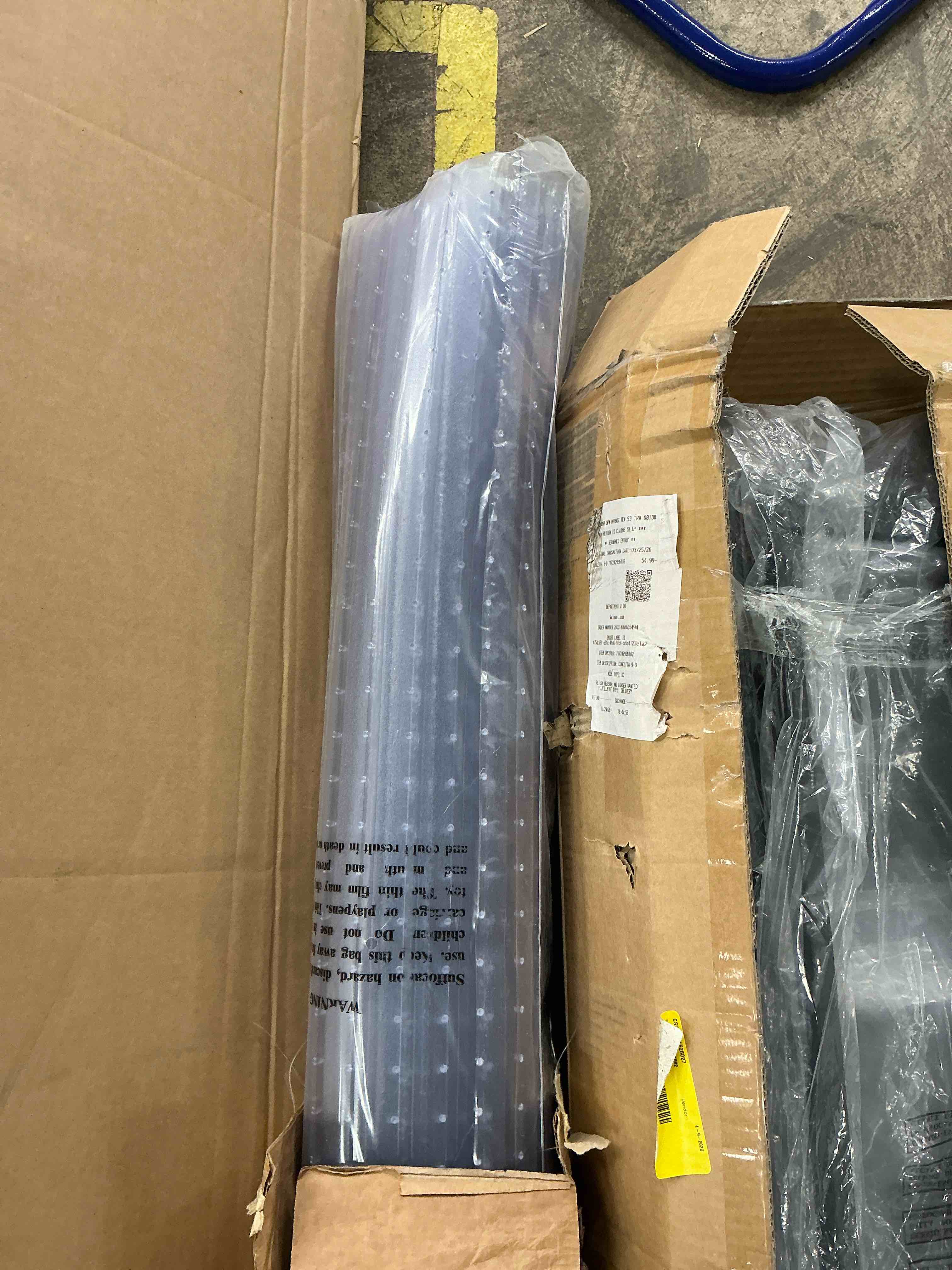 Condition photo showing New/Like New for resilia 48  x 12  clear vinyl plastic deep-pile floor runner/protector