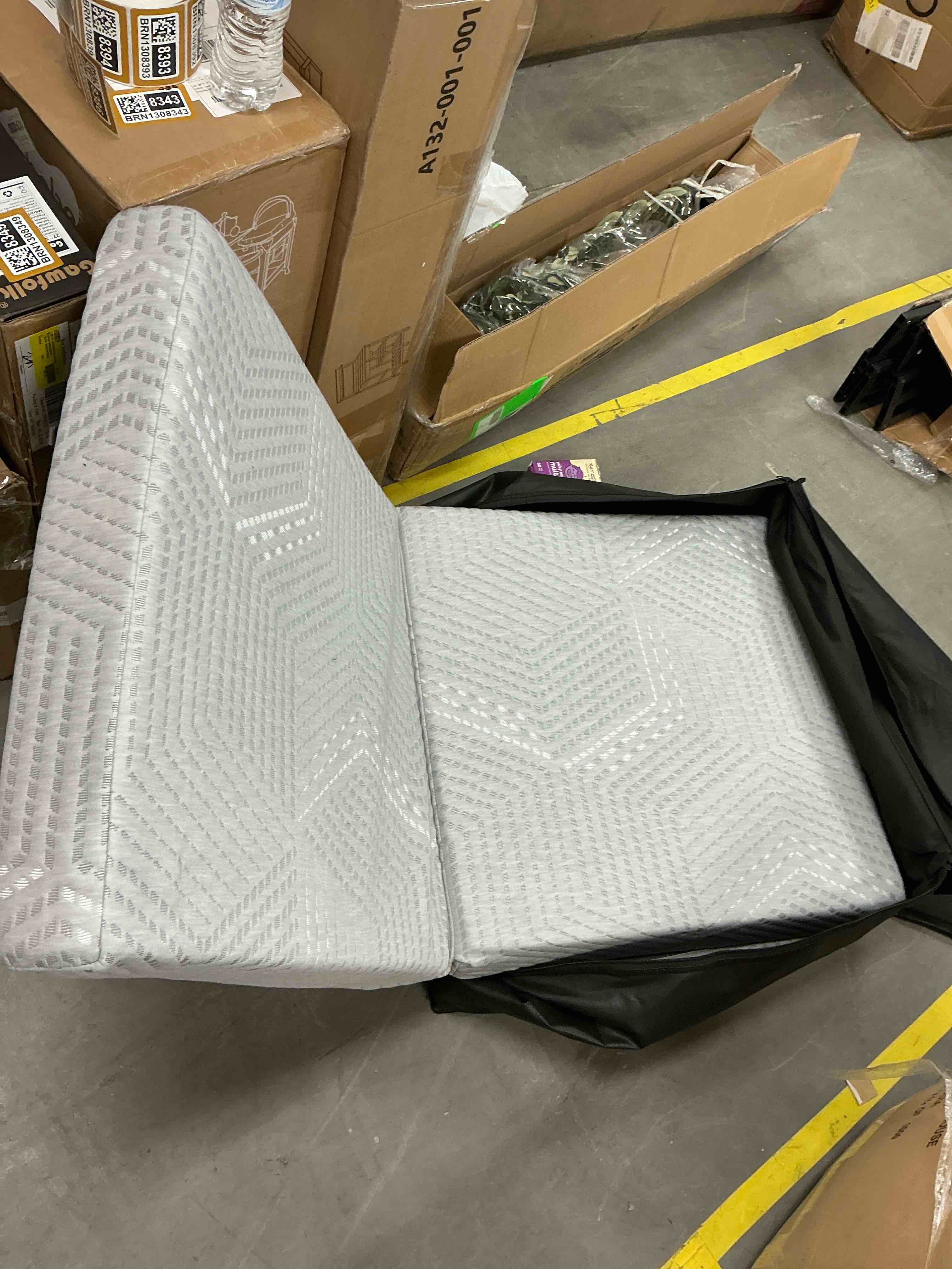 Condition photo showing Good Condition for ch charme house folding mattress, 4 inch twin xl tri folding memory foam mattress for camping guest bed, washable cover & non-slip bottom, 80" x 38" x 4", grey