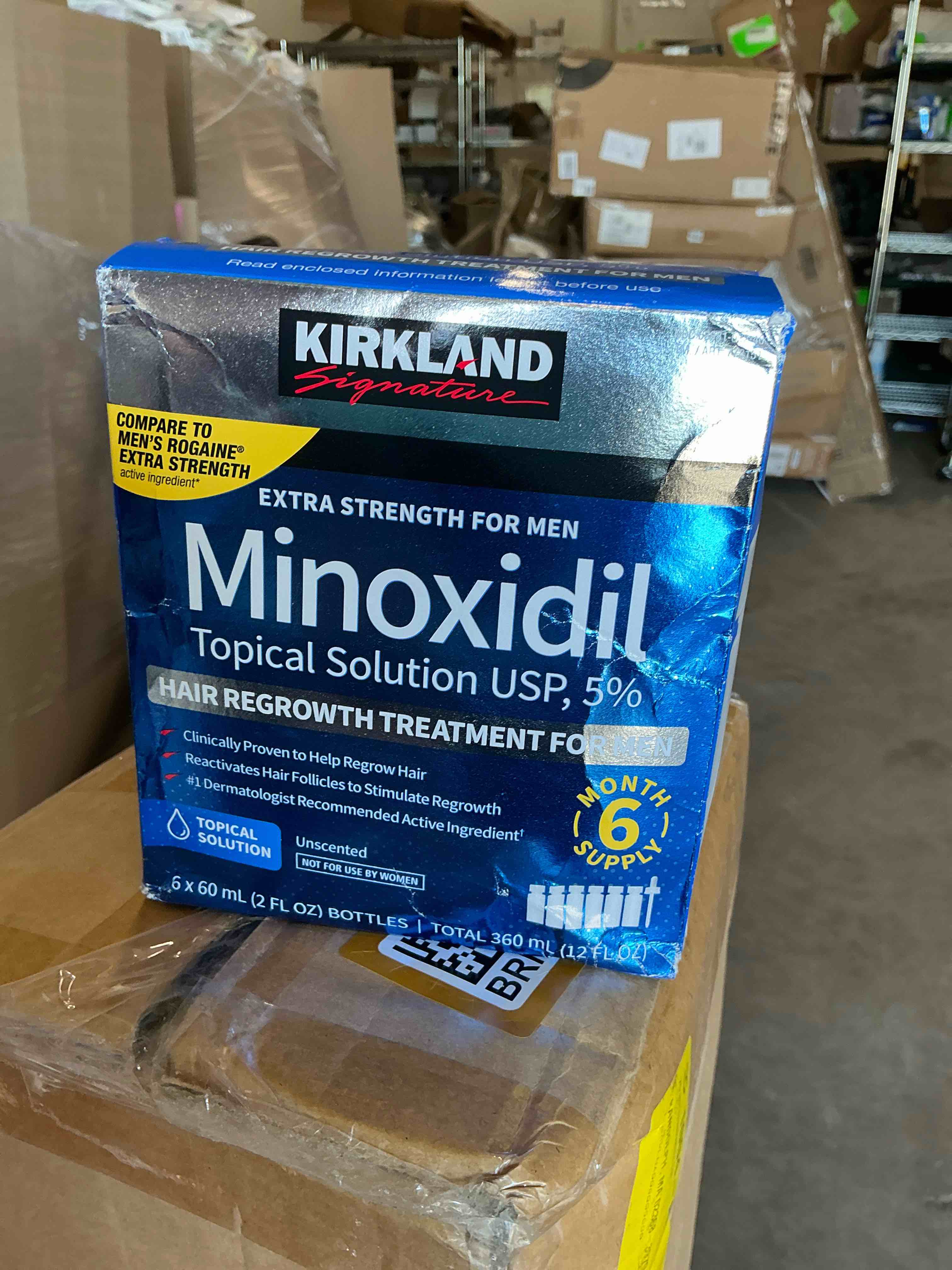 Condition photo showing New/Like New for 6 months kirkland minoxidil 5 percentage extra strength hair loss regrowth treatment