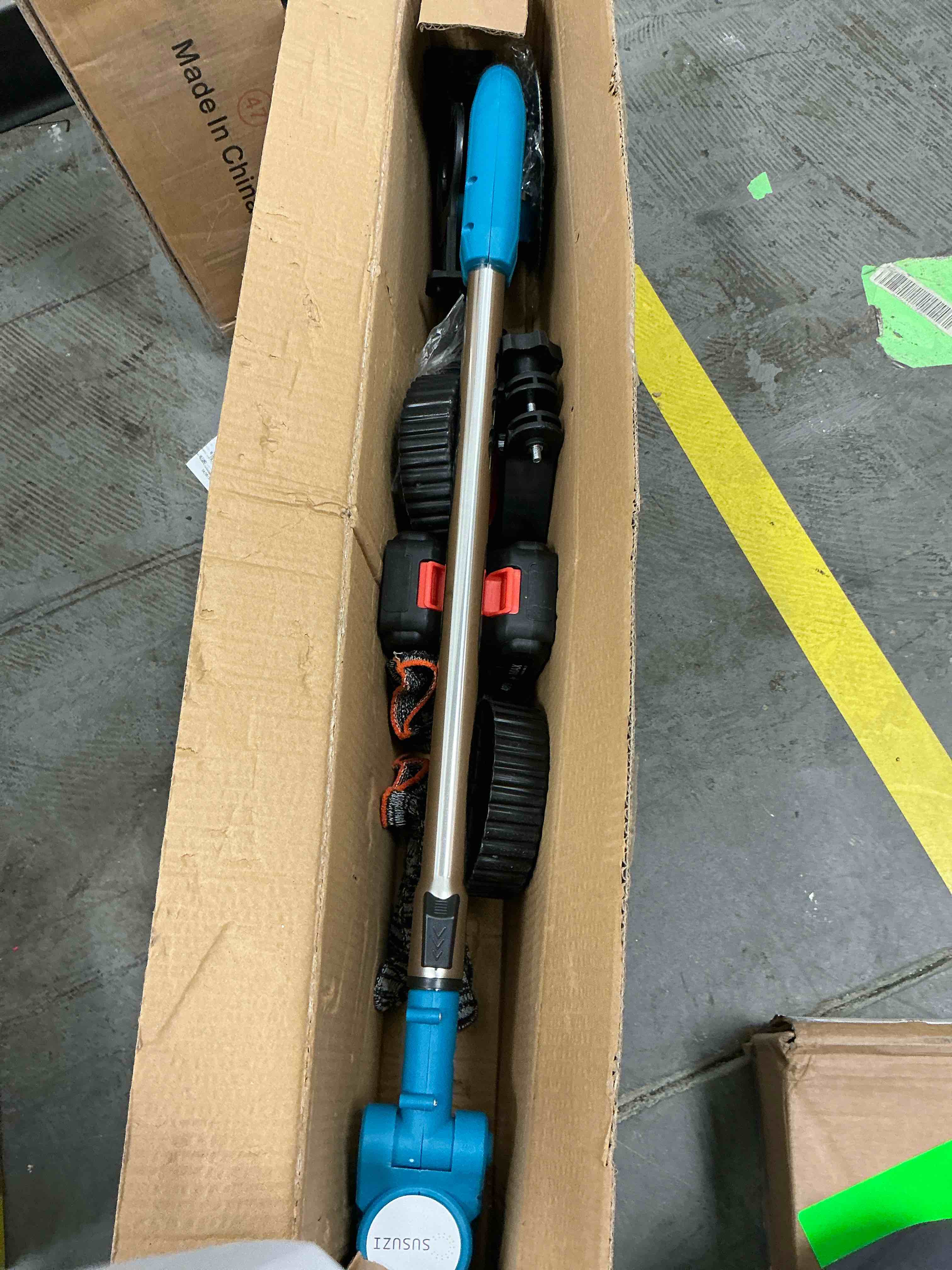 Condition photo showing Good Condition for susuzi 21v 3-in-1 cordless weed wacker – weed eater brush cutter with wheels  dual batteries & adjustable head