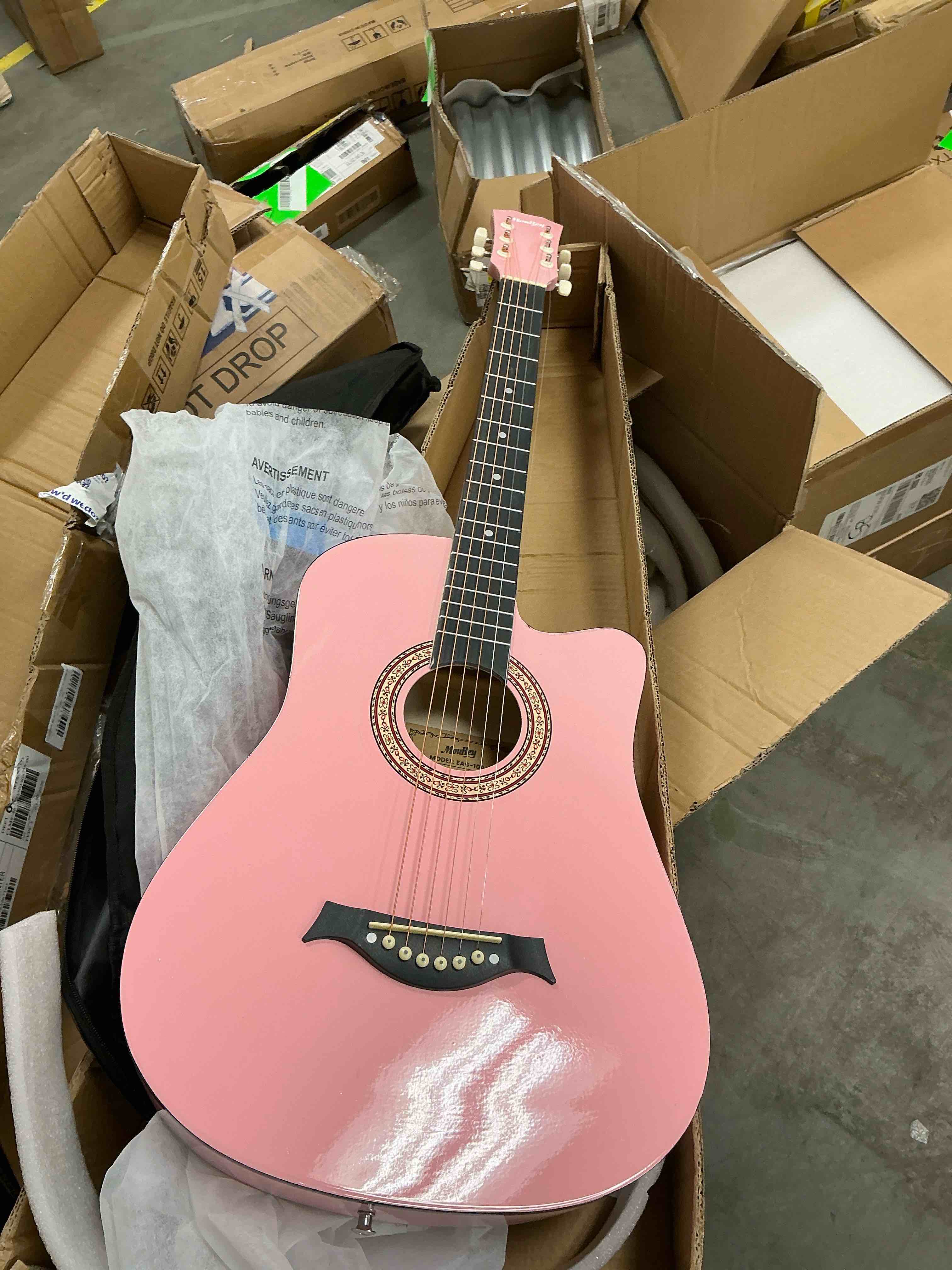 Condition photo showing Good Condition for moukey acoustic guitar for beginner 38 kid adult starter kit with accessories pink eag-100