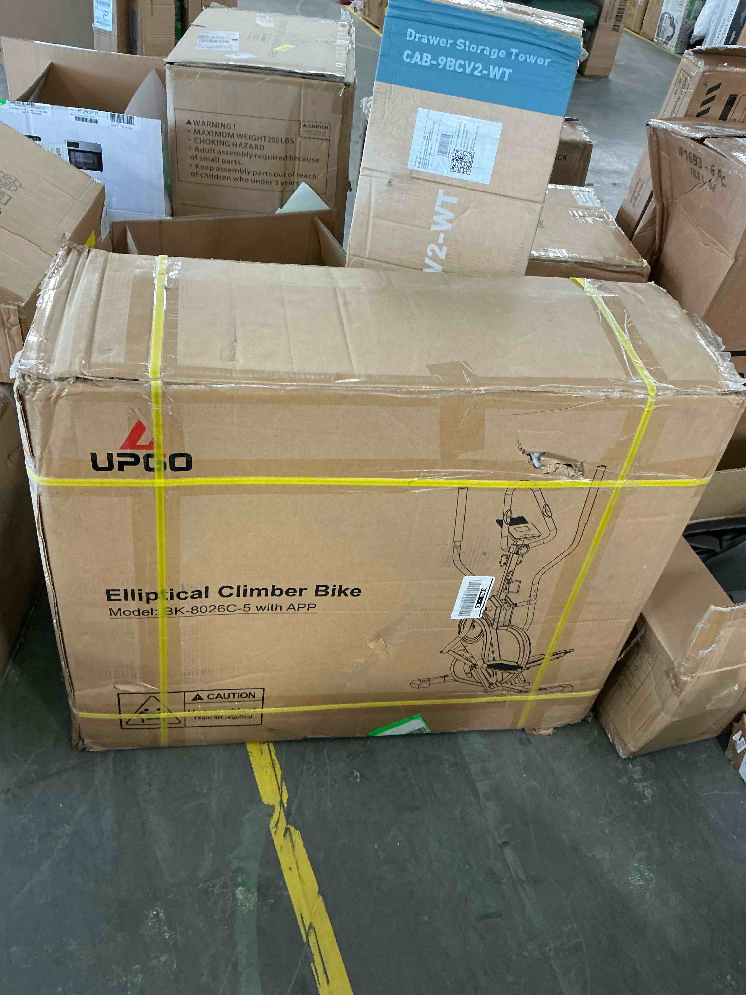 Condition photo showing New/Like New for upgo pro cardio climber stepping elliptical machine 3 in 1 elliptical total body fitness cross trainer with hyper-quiet magnetic drive system
