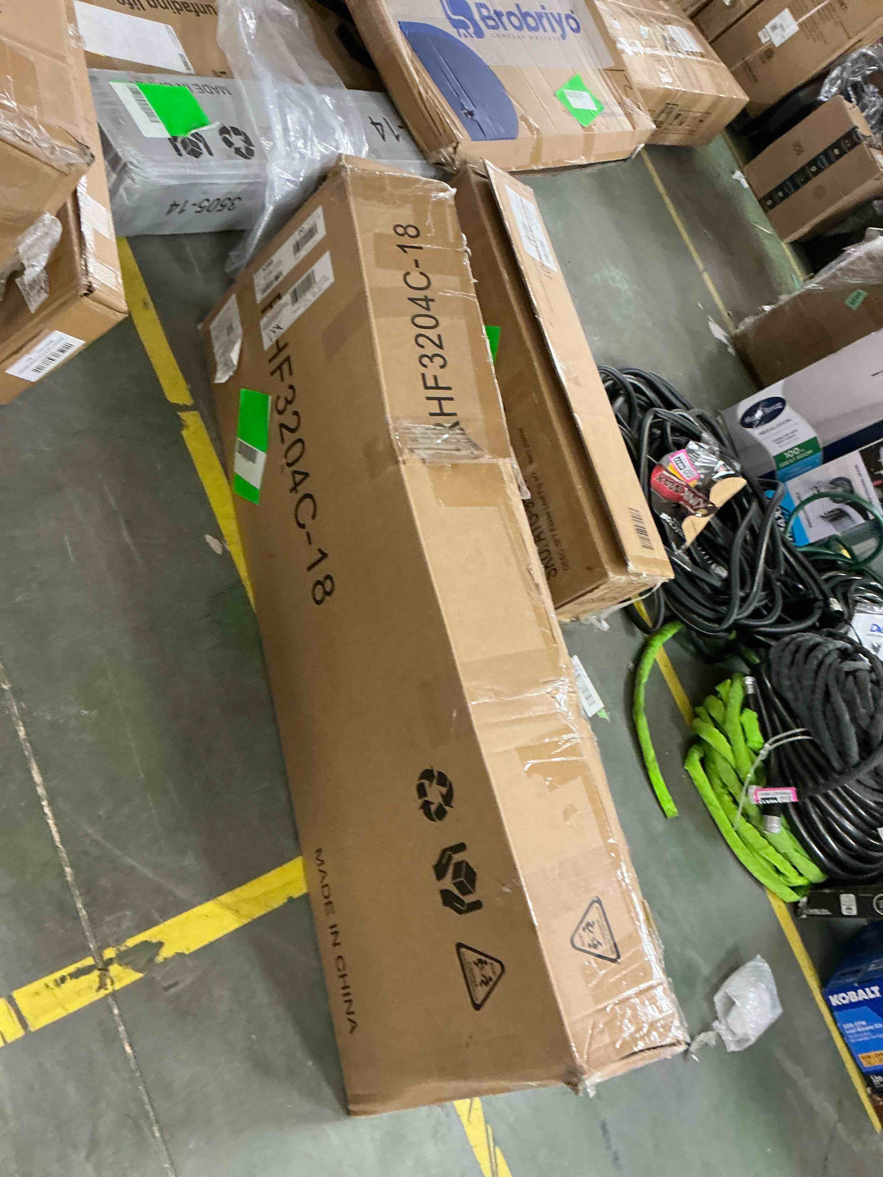 Condition photo showing Good Condition for qftime queen bed frame with headboard, heavy-duty metal platform bed frame with 18" high, non-slip and noise-free, no box spring needed, black