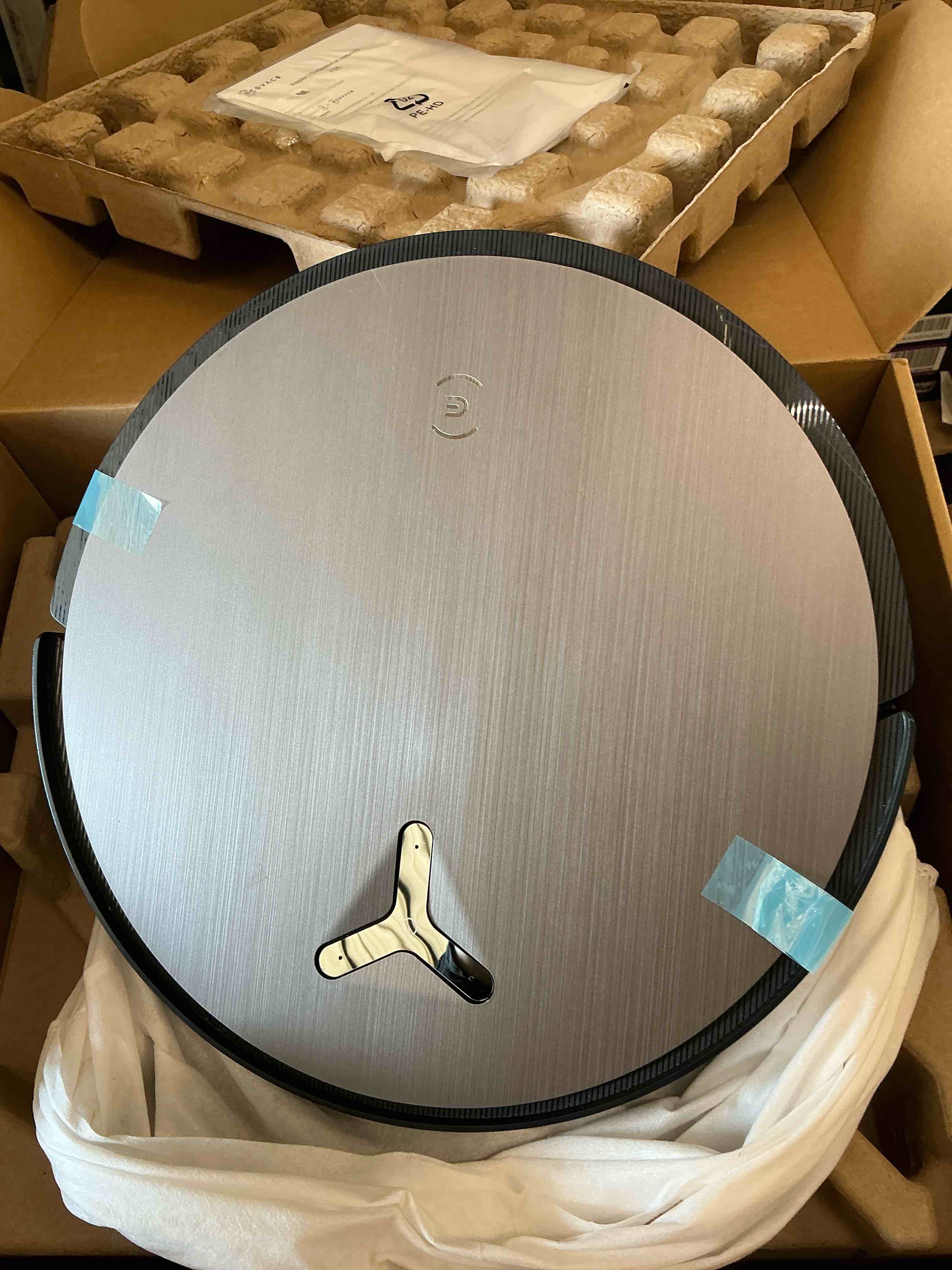 Condition photo showing Good Condition for ecovacs deebot x11 omnicyclone robot vacuum and mop, powerboost charging, ozmo roller 2.0 self-washing, 19,500pa suction, bagless station, aivi 3d navigation, hardwood/carpet/tile