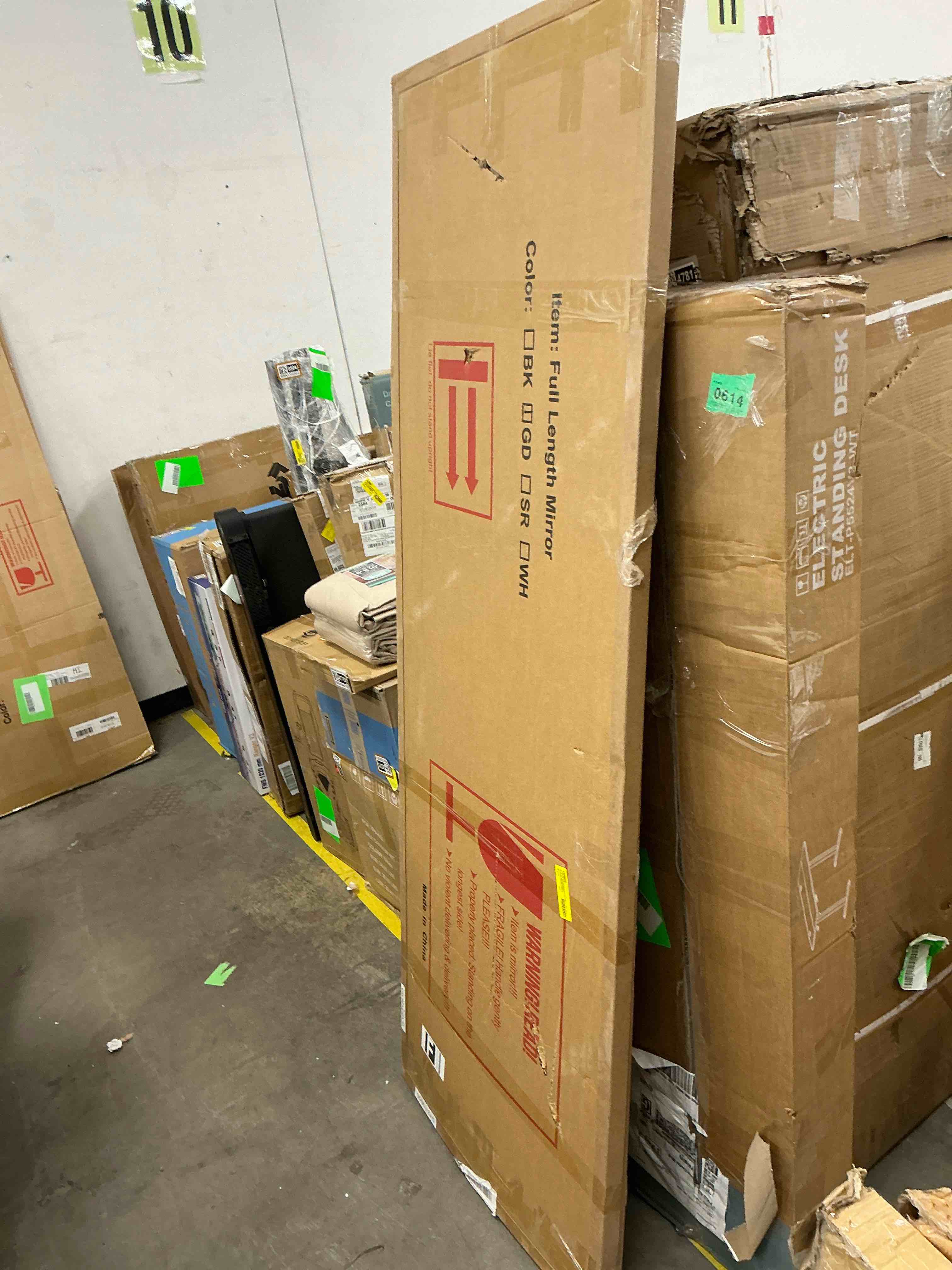 Condition photo showing New/Like New for antok 71 x28.1  floor mirror  arched full body standing mirror for bedroom & living room  gold